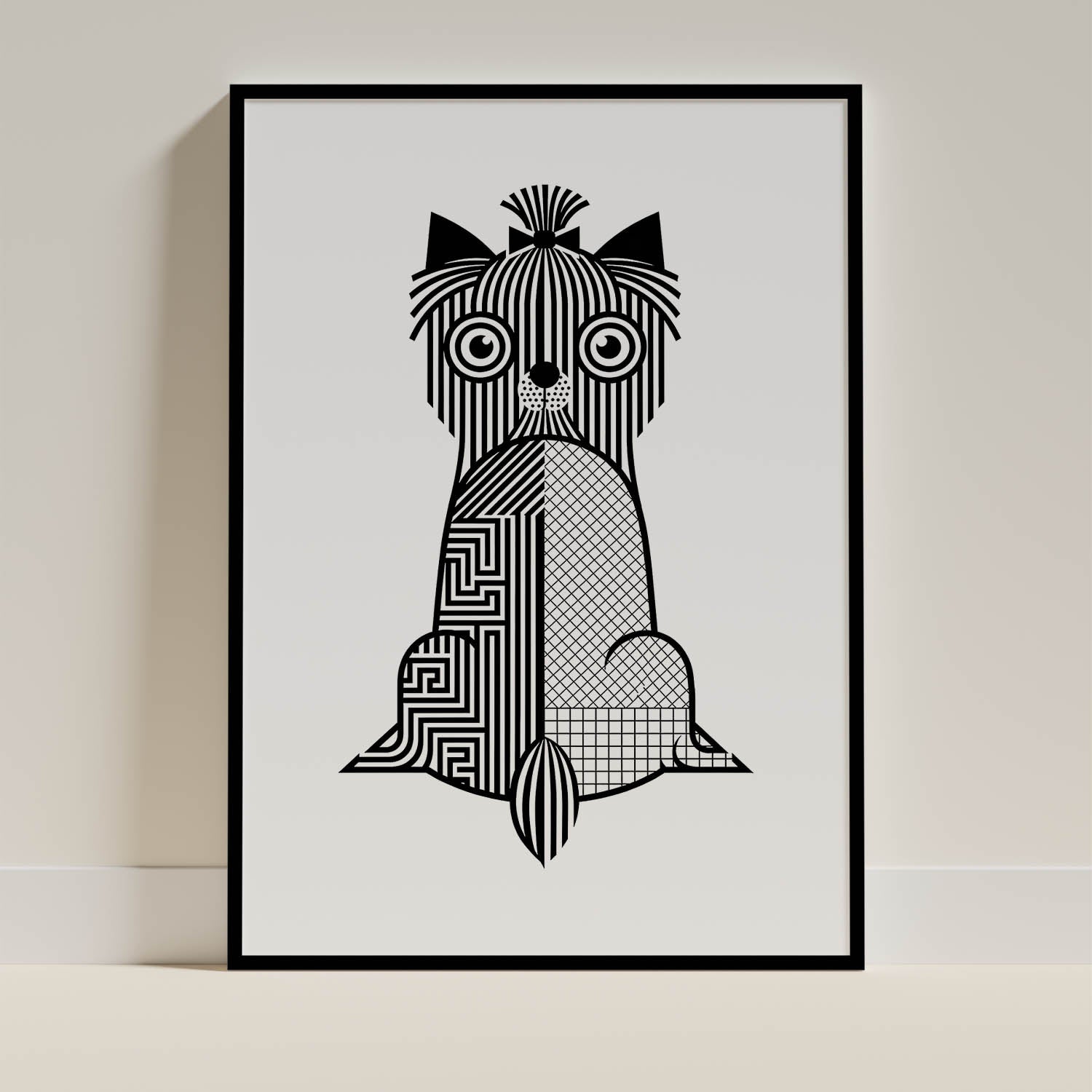 Yorkshire Terrier Geometric Line Art mockup