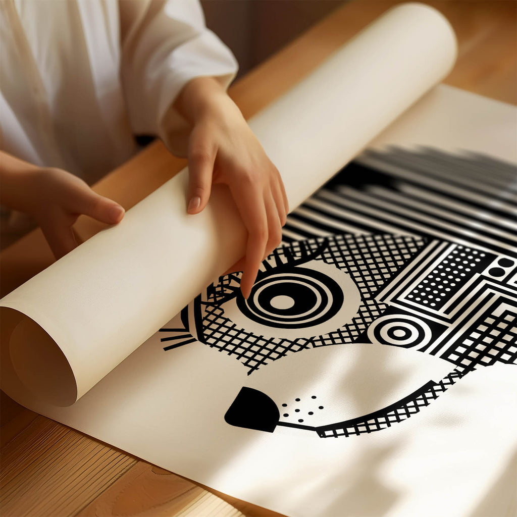 Yorkshire Terrier Geometric Line Art mockup
