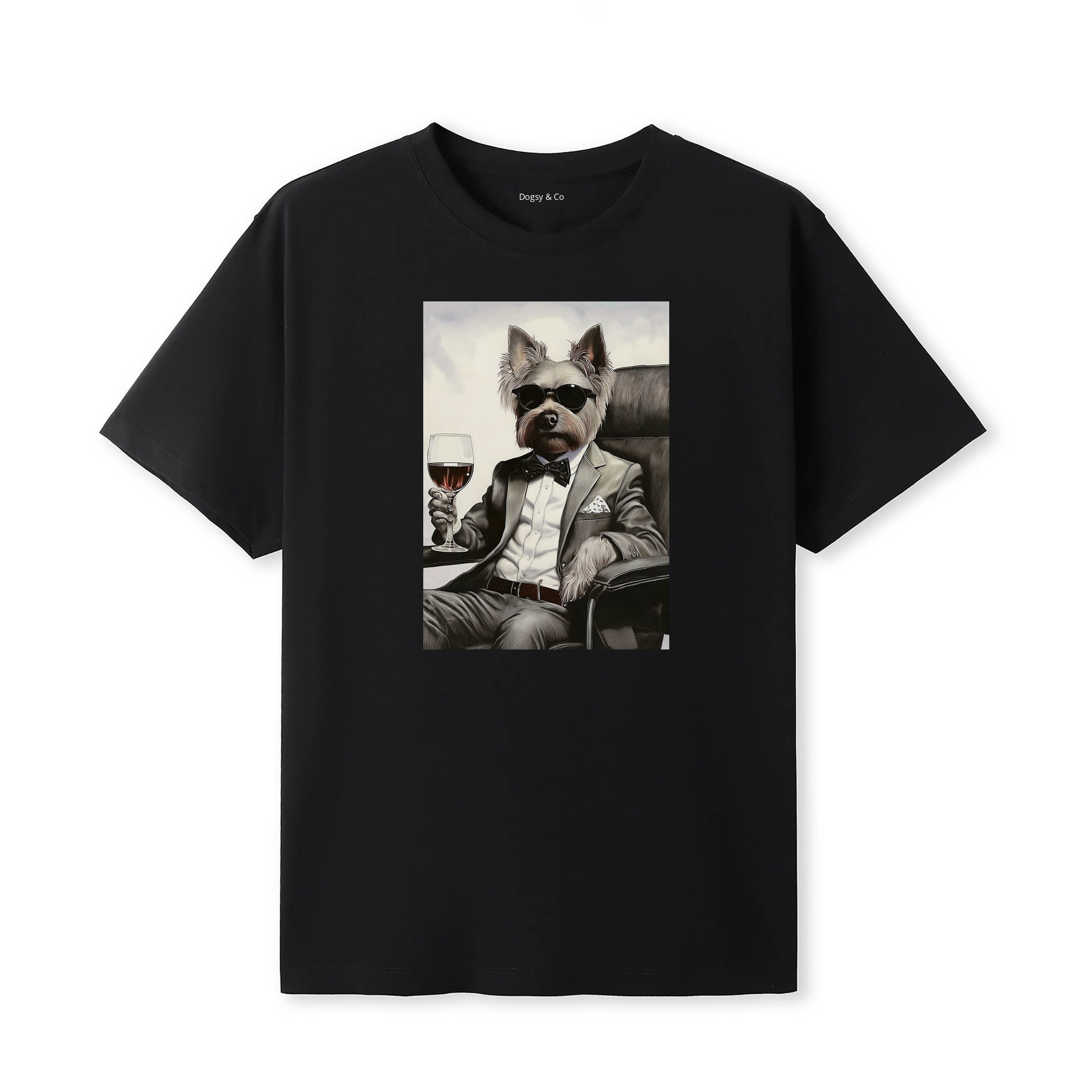 Yorkshire Terrier distinguished gentleman dog t-shirt - black
