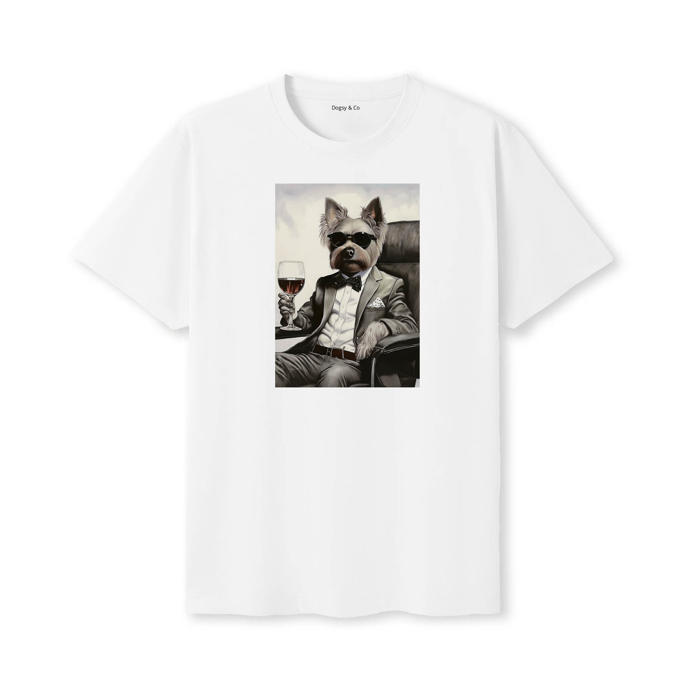 Yorkshire Terrier distinguished gentleman dog t-shirt - white