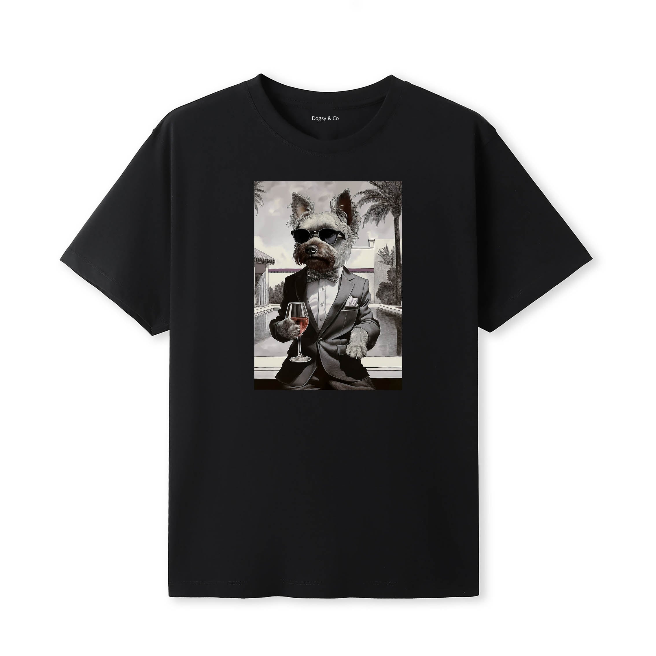 Yorkshire Terrier distinguished gentleman dog t-shirt - black