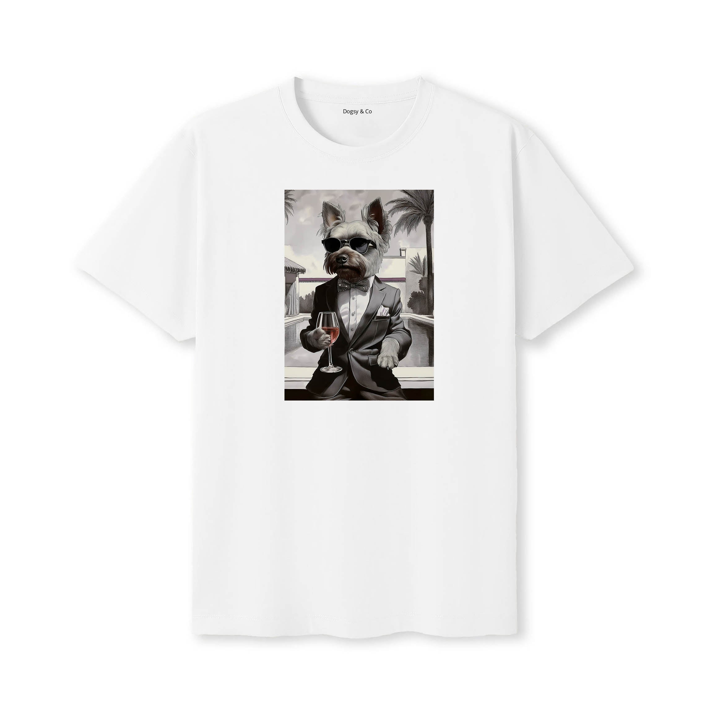 Yorkshire Terrier distinguished gentleman dog t-shirt - white