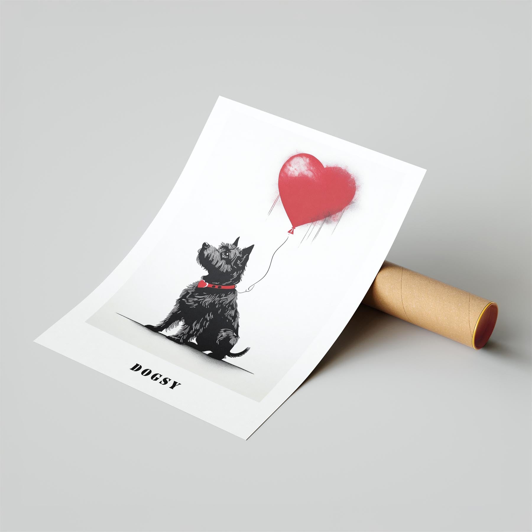 Australian Terrier DOGSY Series inspired by the Art of Banksy with text Dogsy image 6