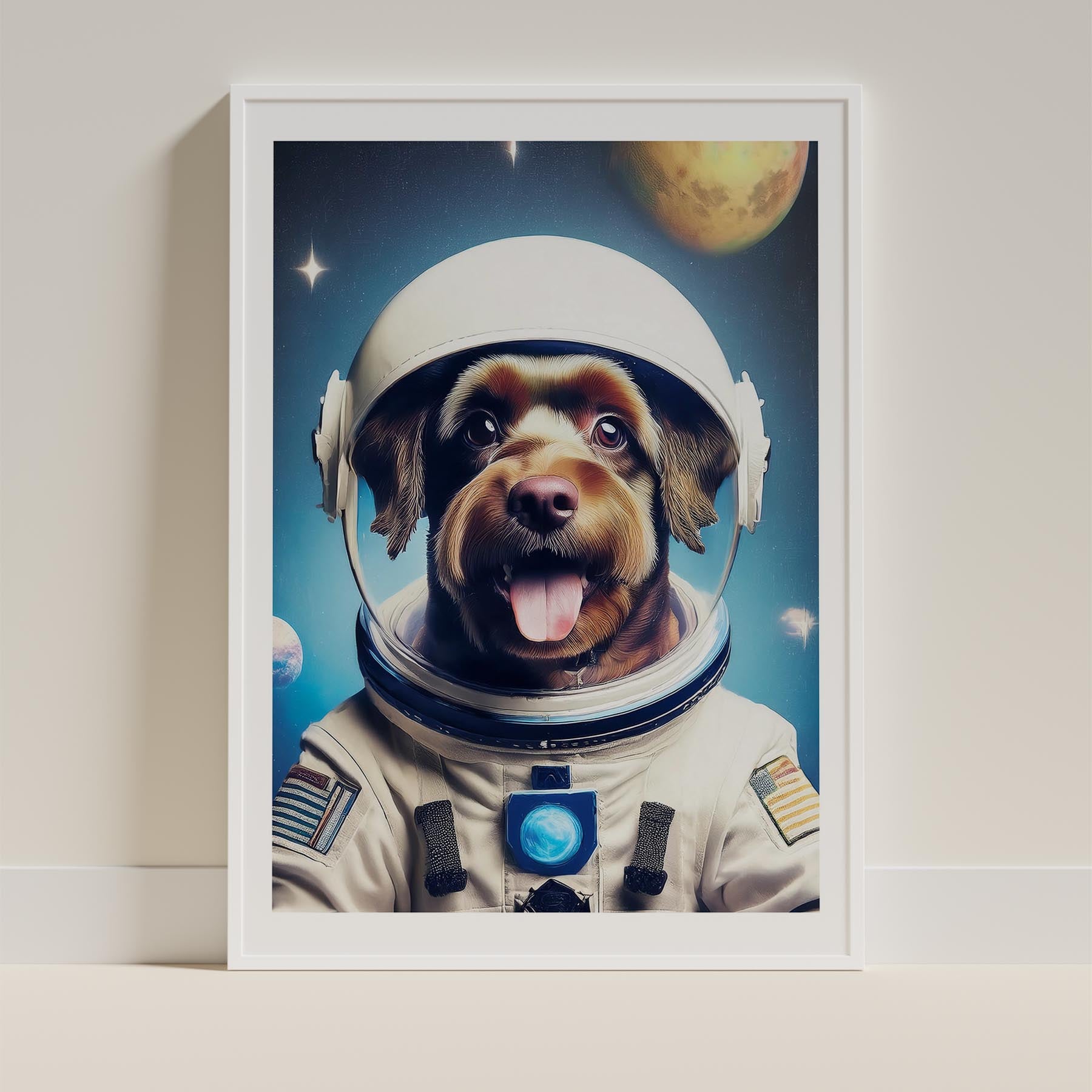 Black Russian Terrier Astronaut Dog Series image 9