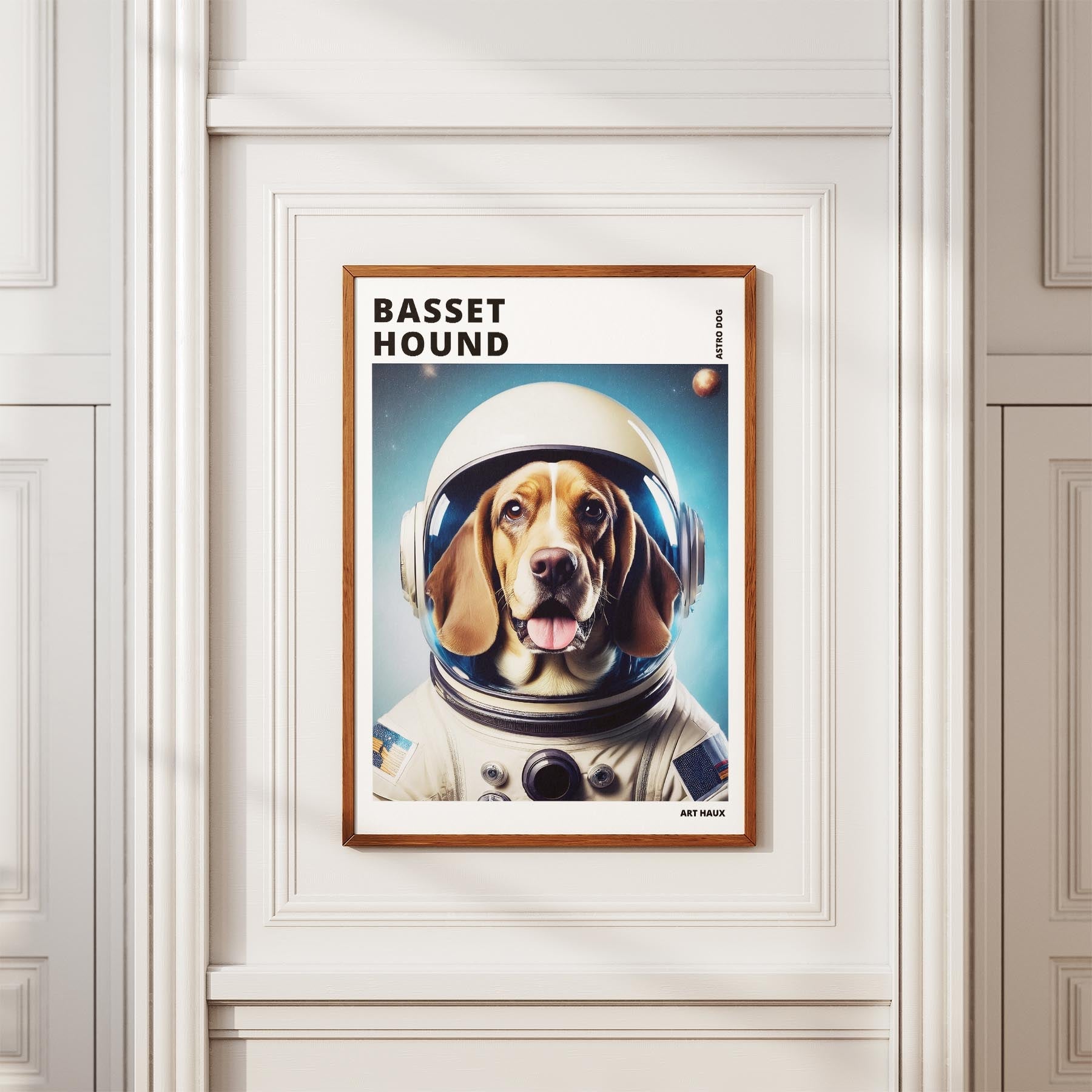 Basset Hound Astronaut Dog Series with Text Astro Dog image 3
