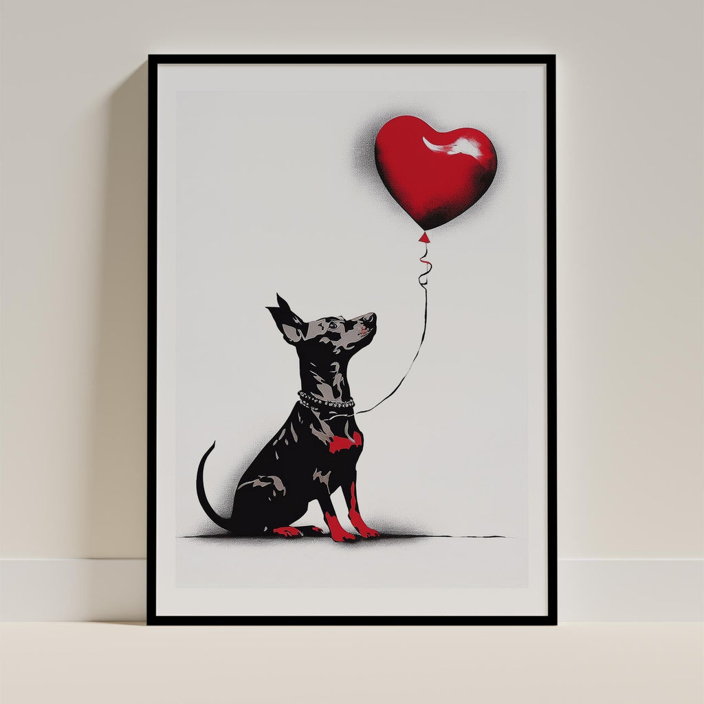 Miniature Pinscher DOGSY Series inspired by the Art of Banksy image 0