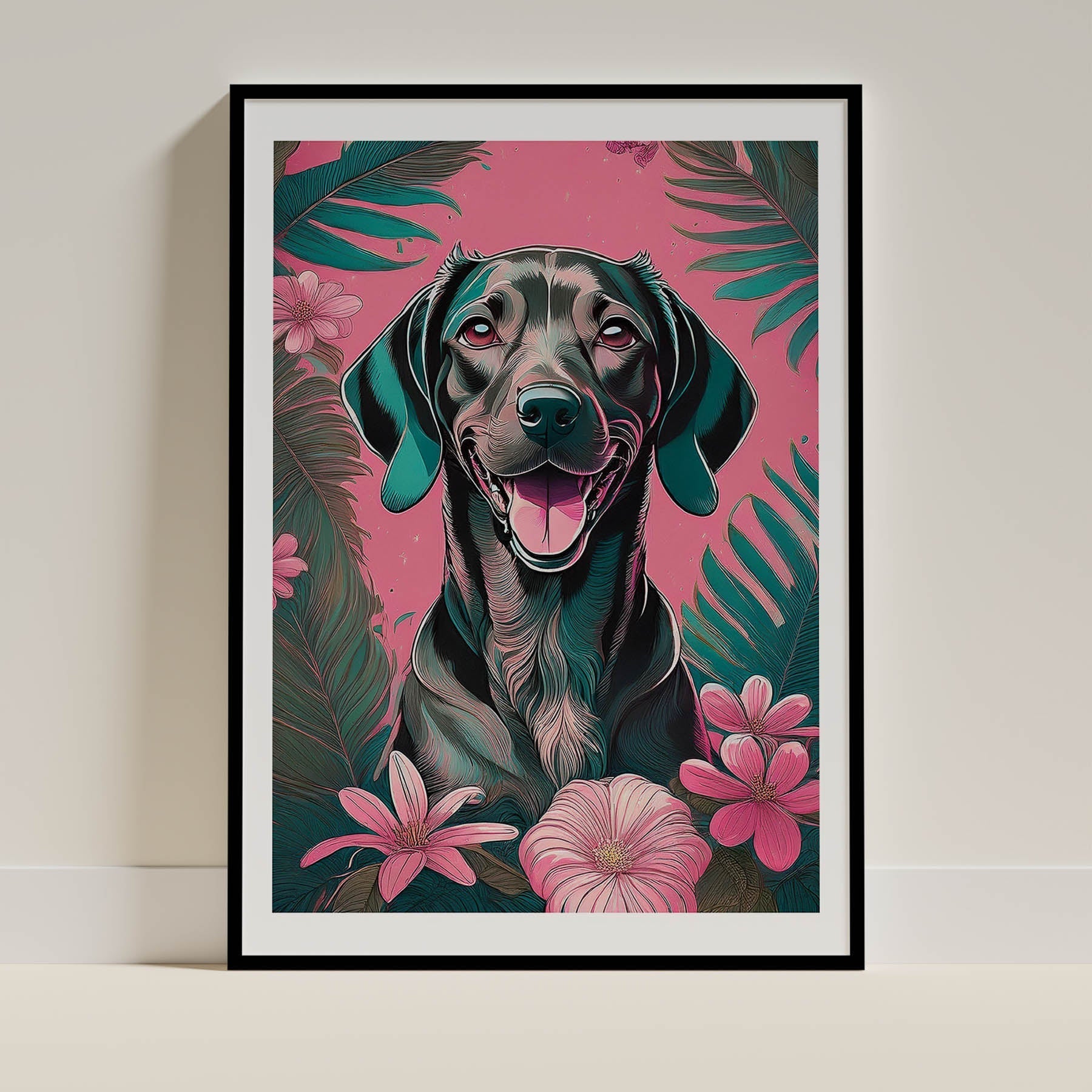 Vizsla Flowery Dog image 0