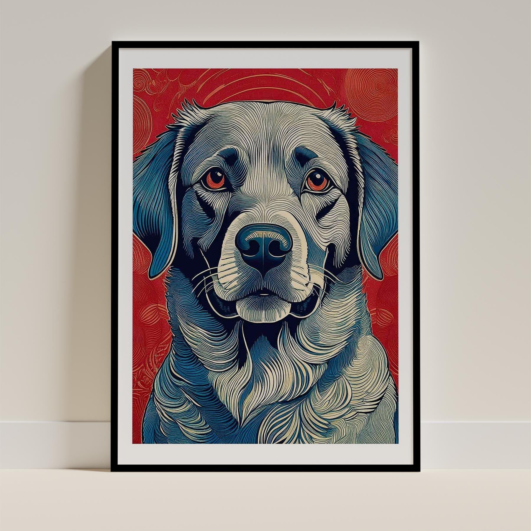 Labrador Retriever Hokusai Japanese Inspired Dog Series 3 image 0