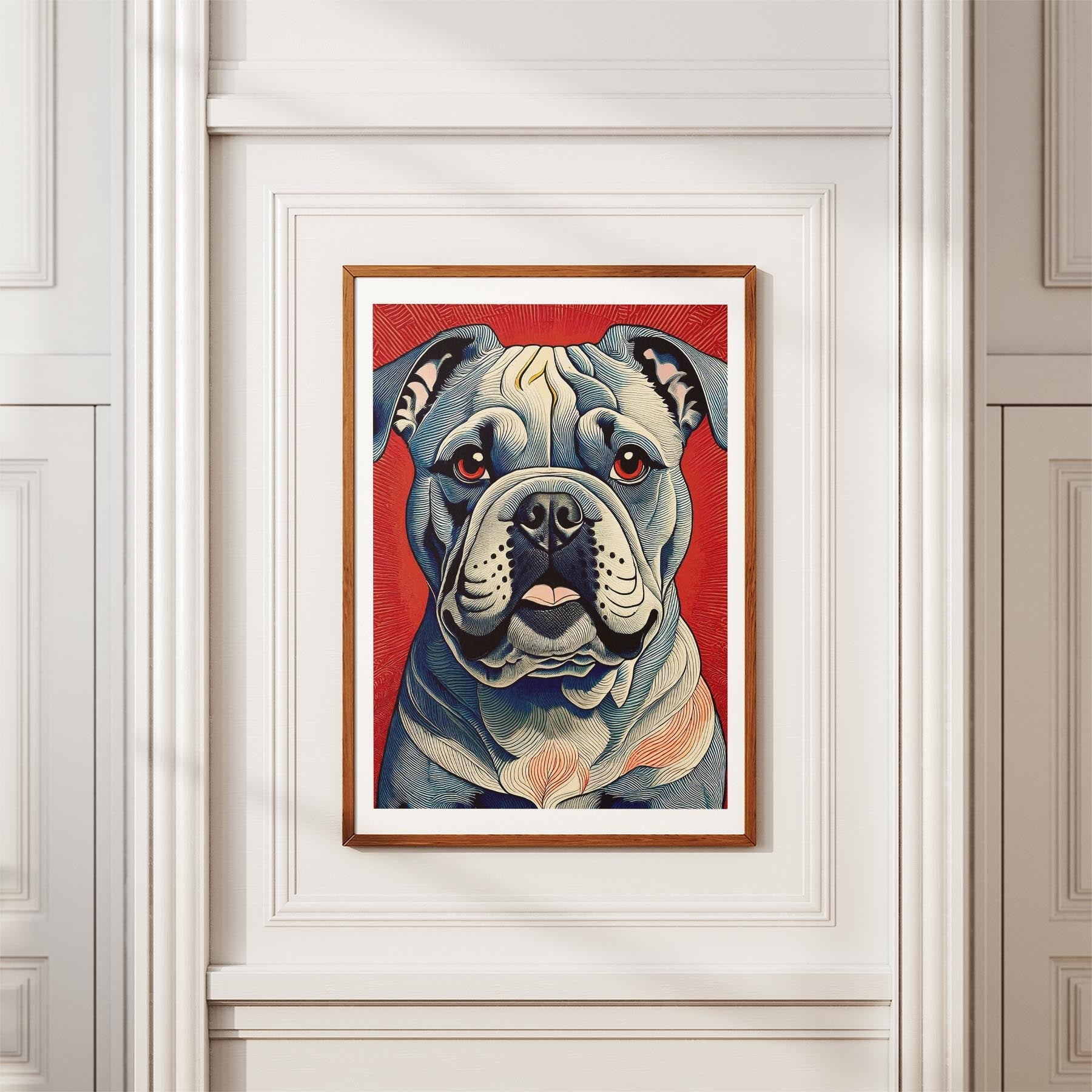 Bulldog Hokusai Japanese Inspired Dog Series 1 image 3