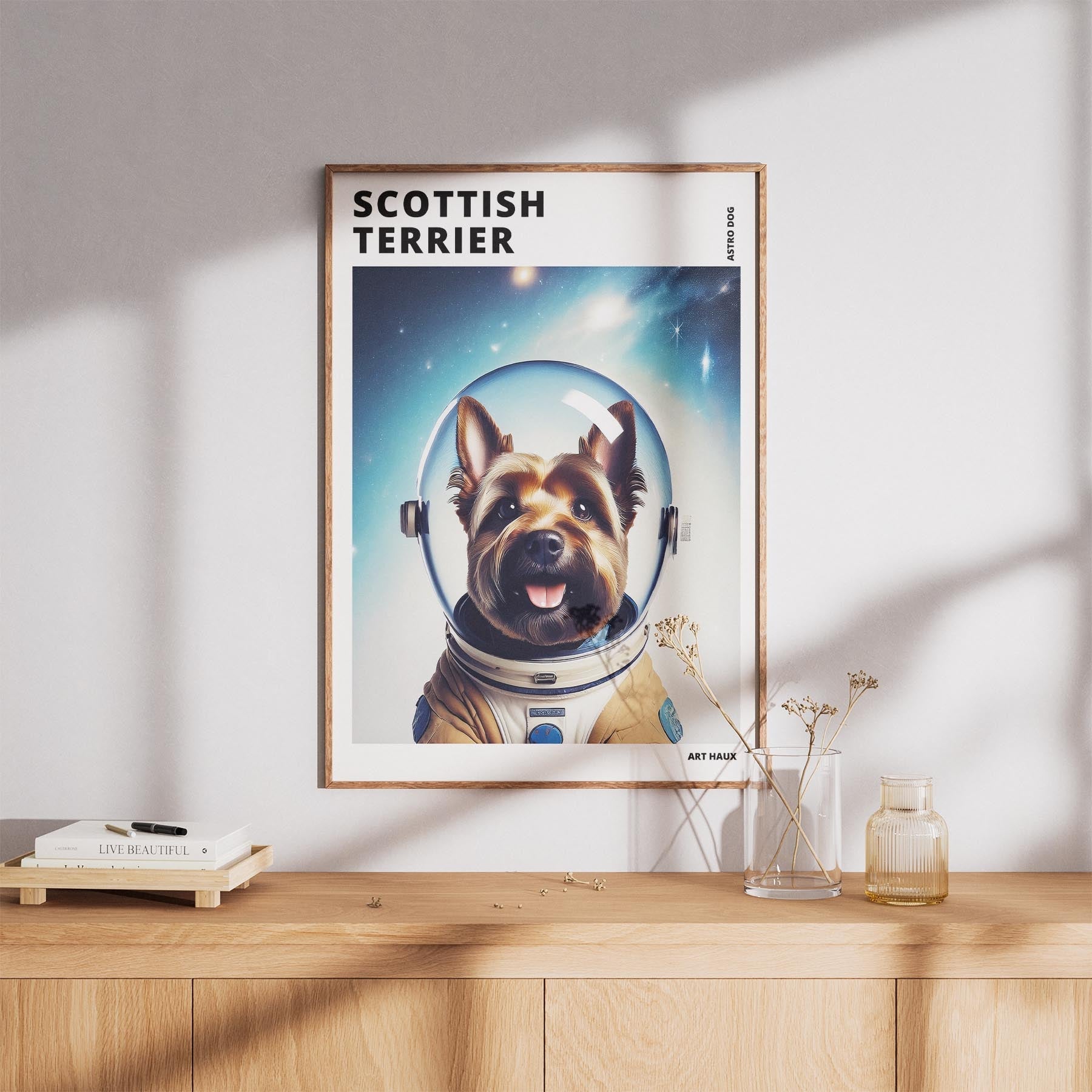Scottish Terrier Astronaut Dog Series with Text Astro Dog image 8