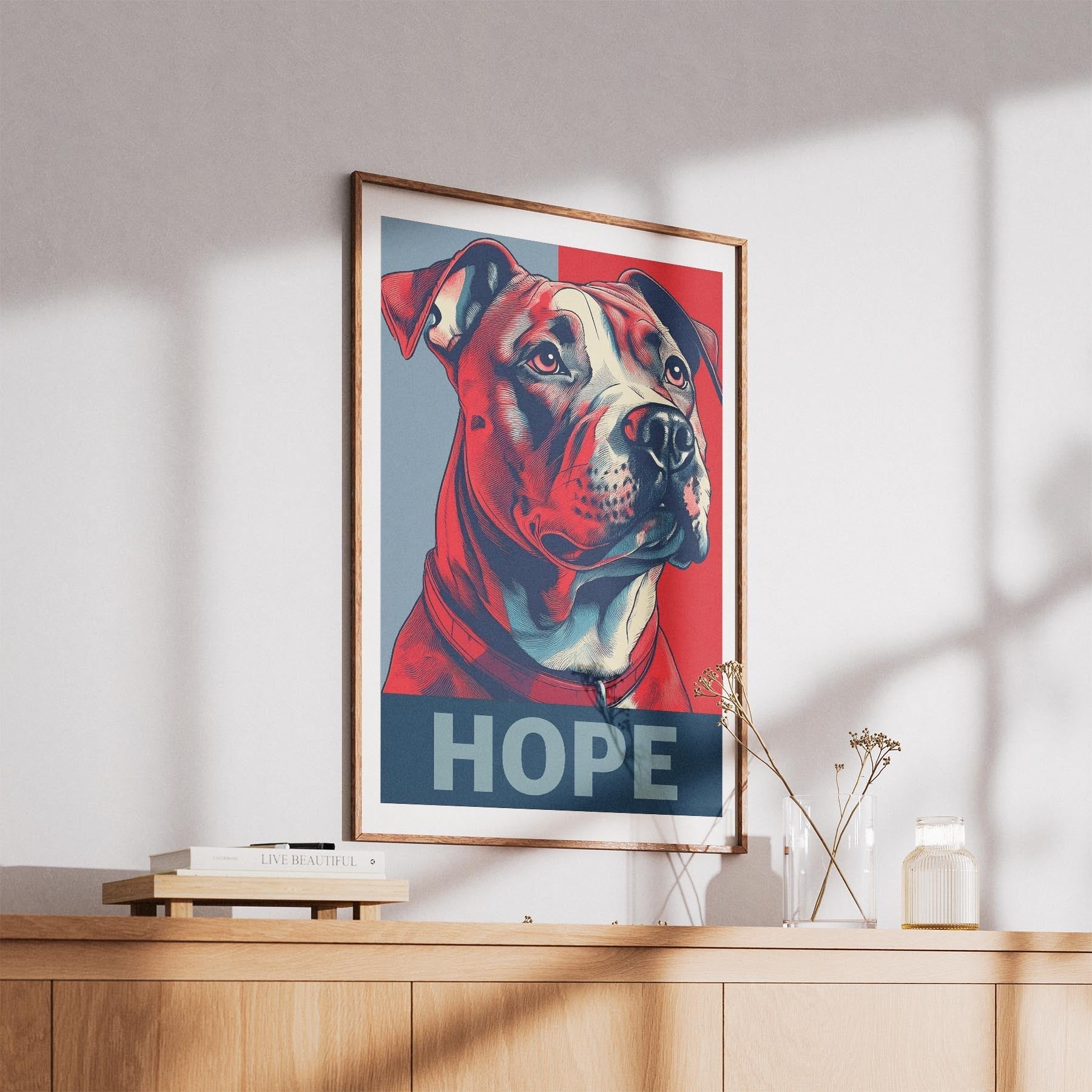 Staffordshire Bull Terrier HOPE Series Inspired by the Obama Poster image 5