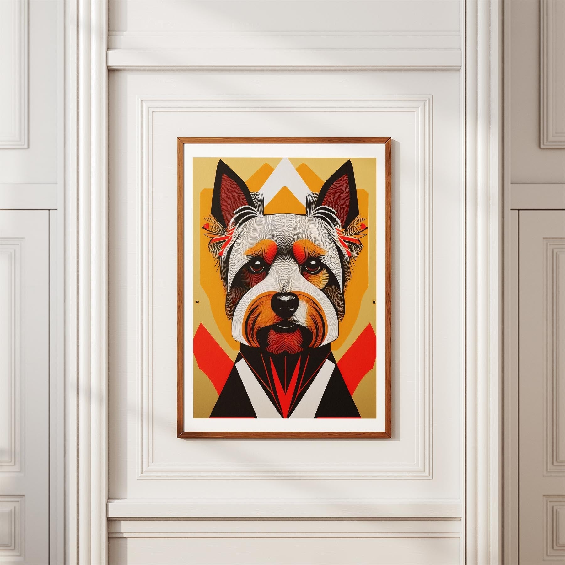 Yorkshire Terrier Geometric Orange Series image 3