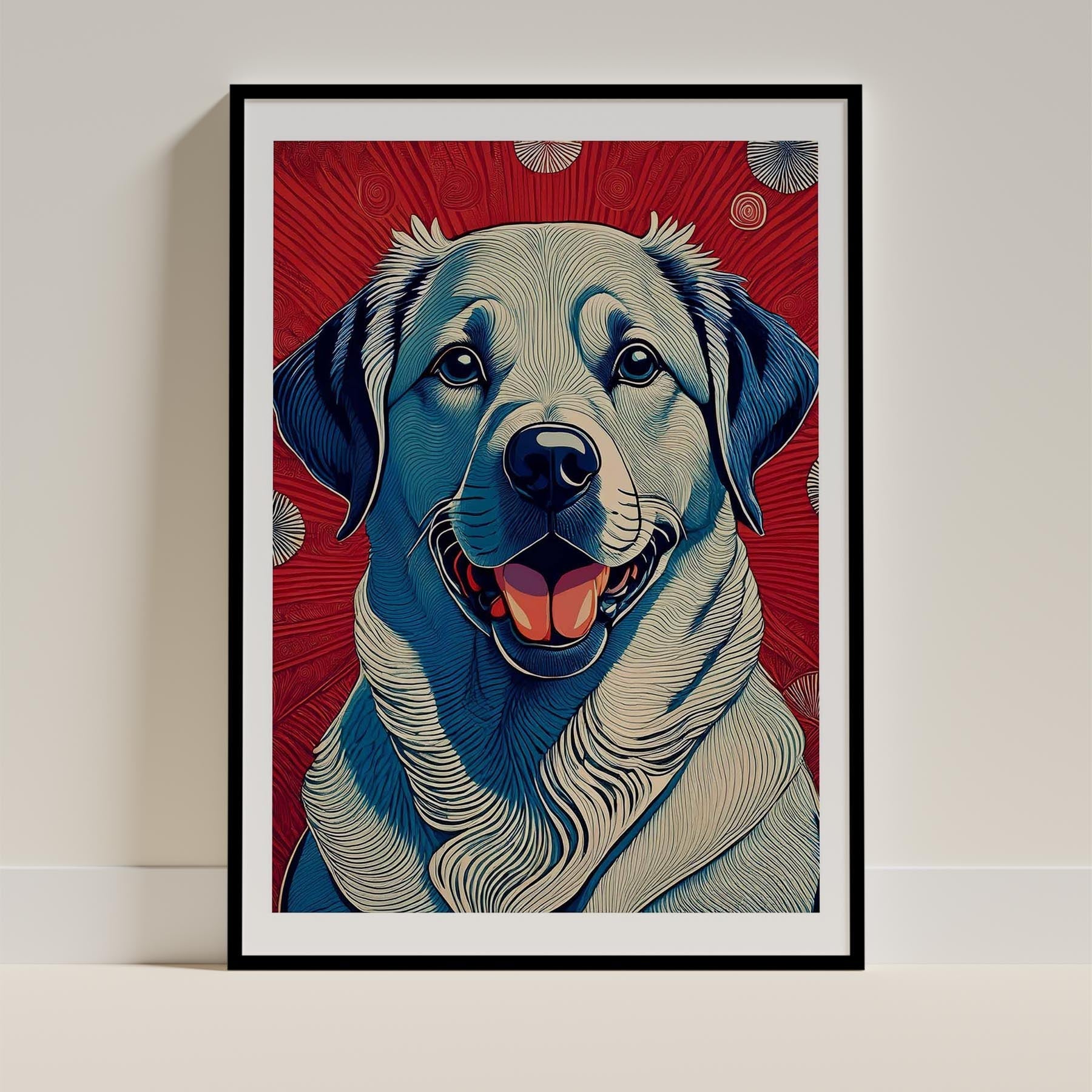 Labrador Retriever Hokusai Japanese Inspired Dog Series image 0
