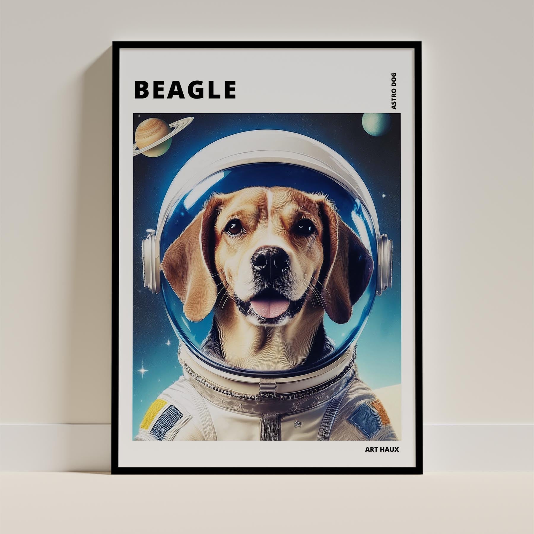 Beagle Astronaut Dog Series with Text Astro Dog image 11