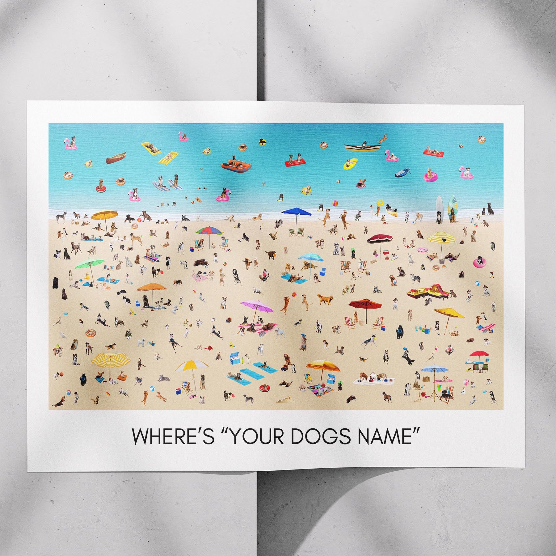 Where is Your Dog Beach Scene WITH TEXT image 2