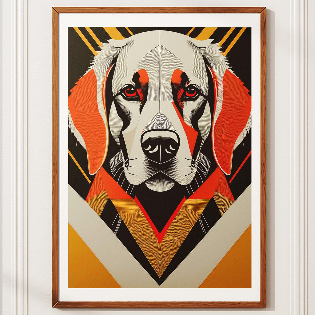 Golden Retriever Geometric Orange Series image 10