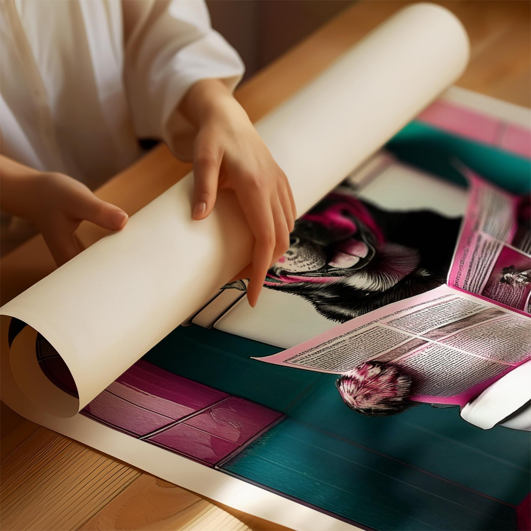 Rottweiler Toilet Dogs PInk and Turquise image 1