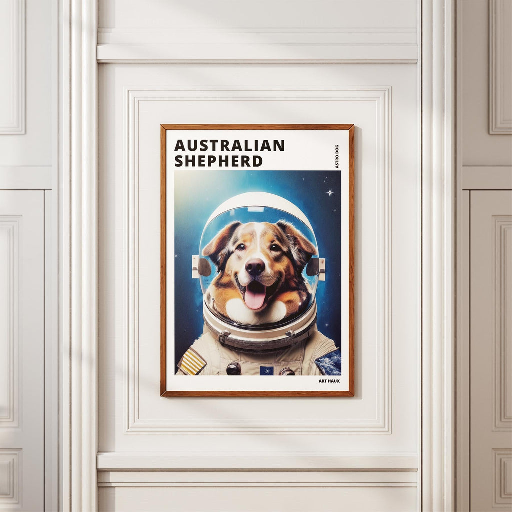 Australian Shepherd Astronaut Dog Series with Text Astro Dog image 3
