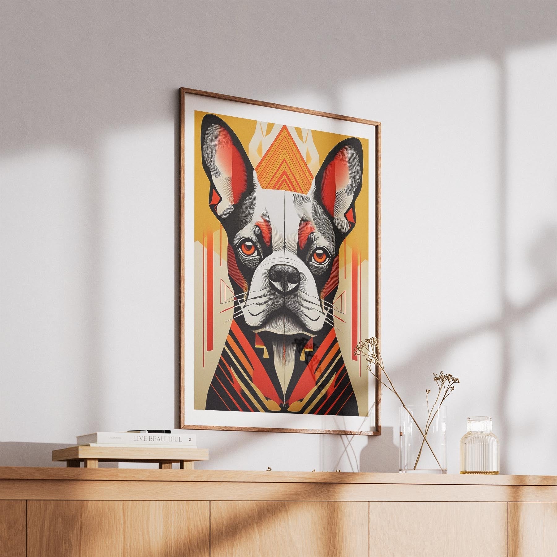 French Bulldog Geometric Orange Series image 5