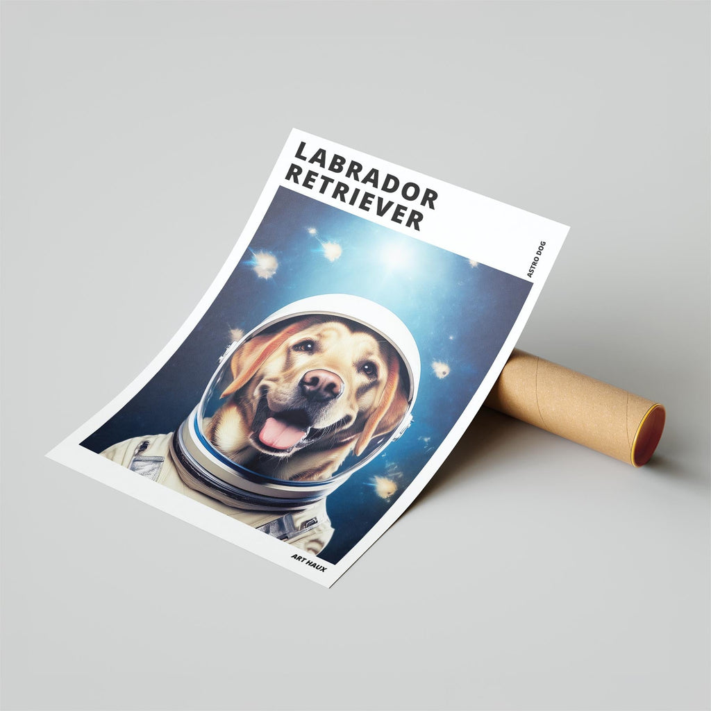 Labrador Retriever Astronaut Dog Series with Text Astro Dog image 6