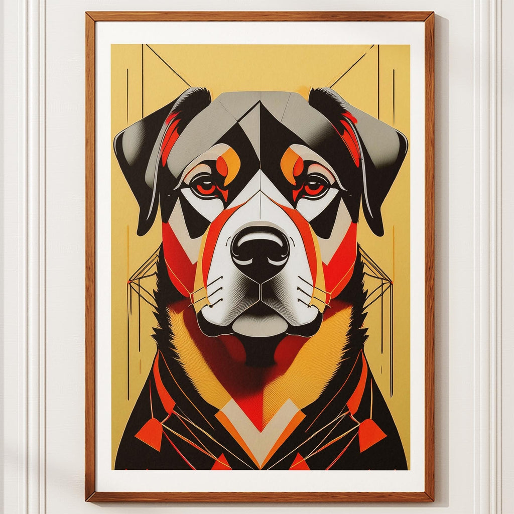 Rottweiler Geometric Orange Series image 10