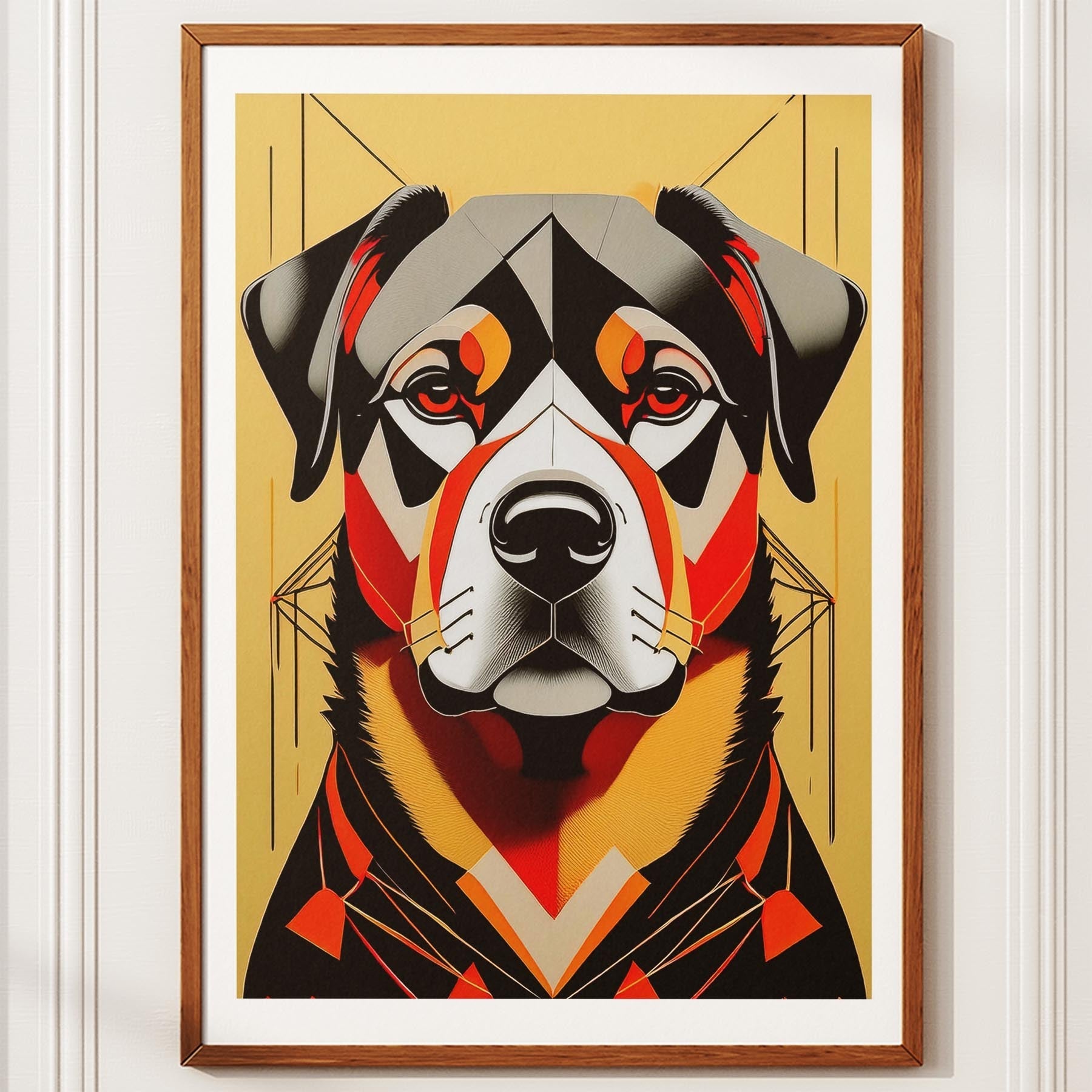 Rottweiler Geometric Orange Series image 10