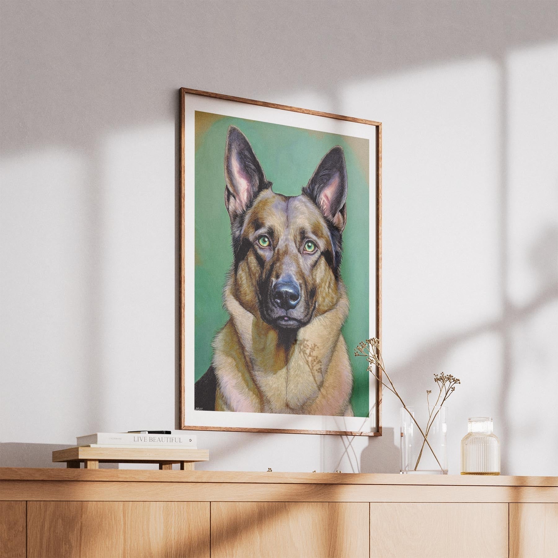 German Shepherd Green Painted Series image 5