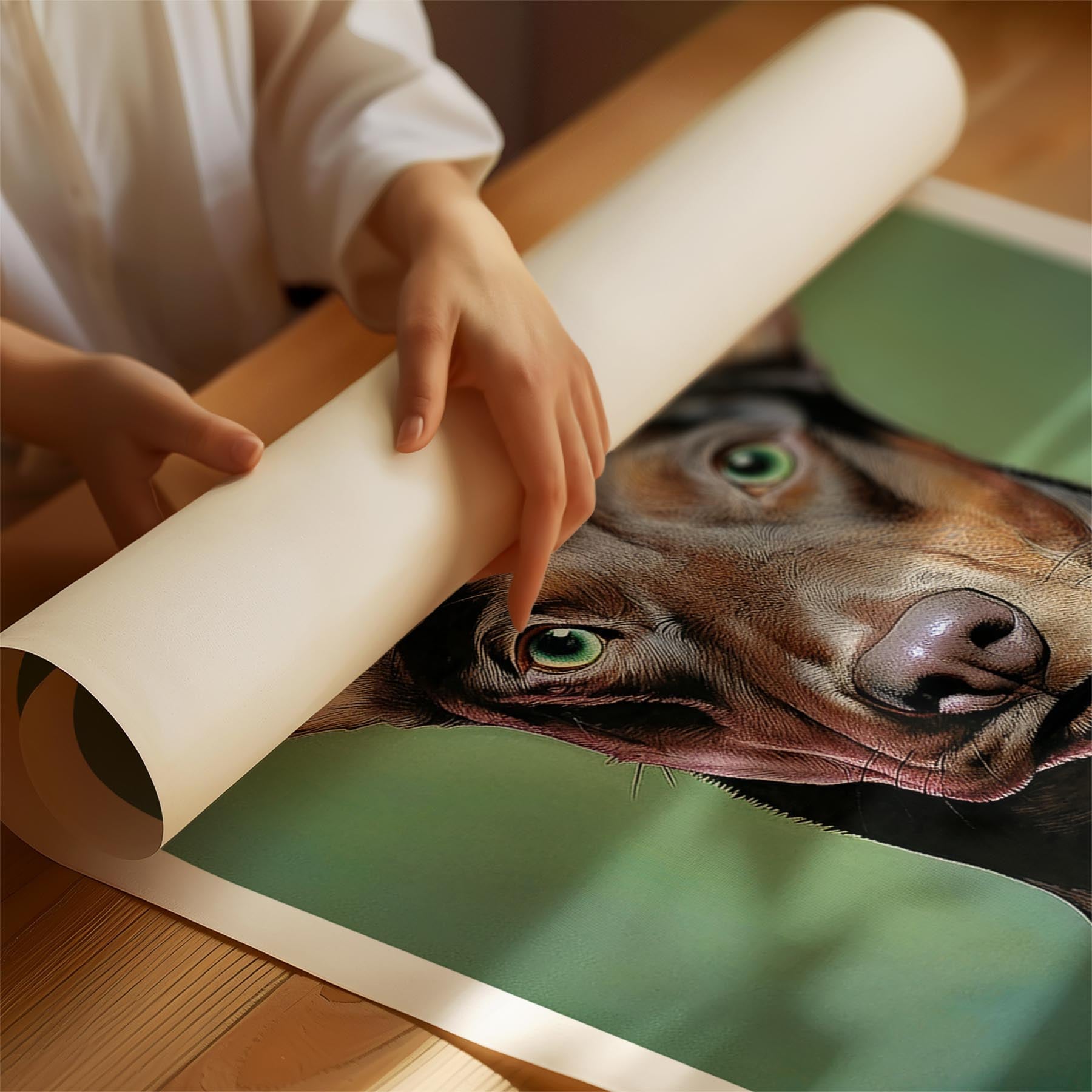 Doberman Green Painted Series image 1