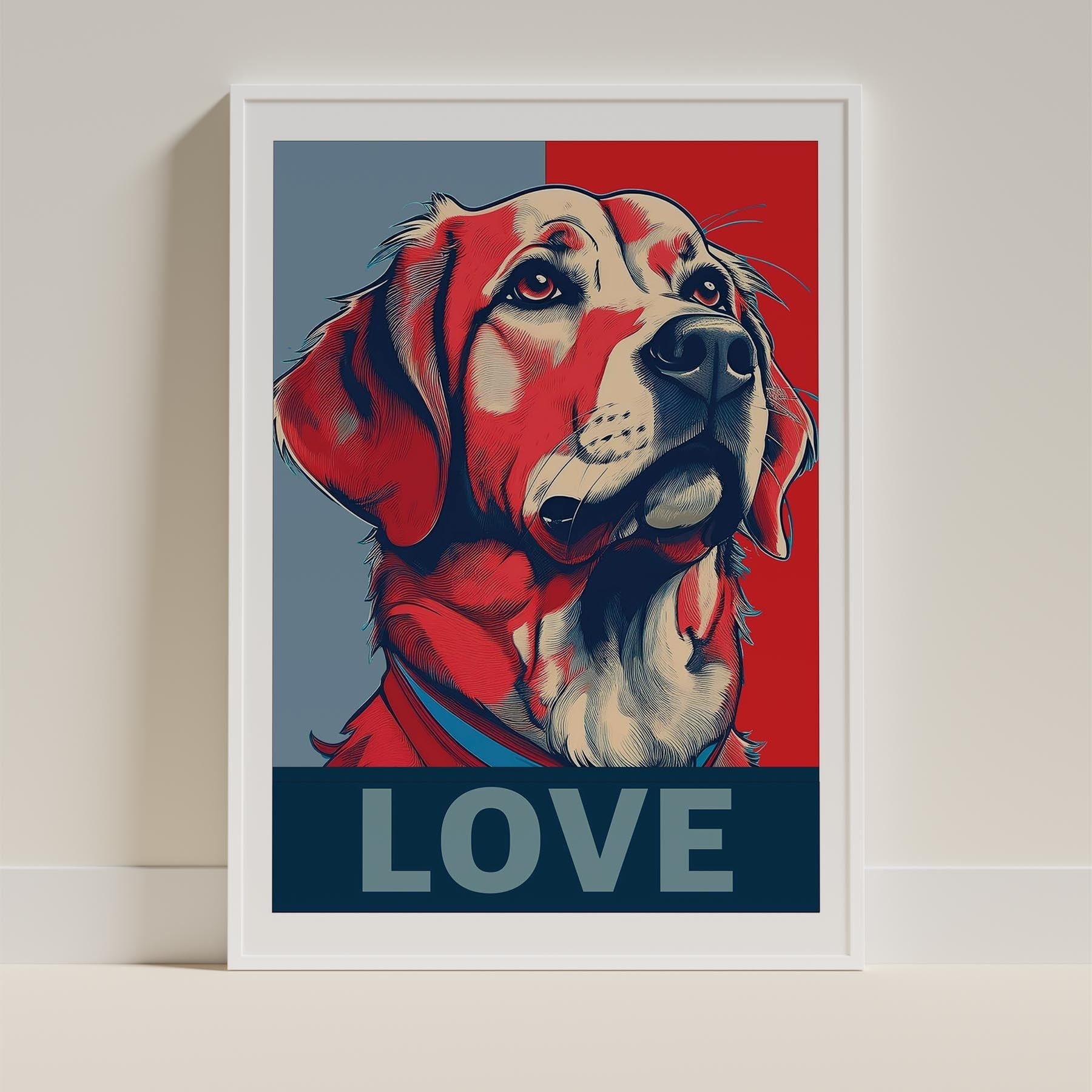 Golden Retriever LOVE Series Inspired by the Obama Poster image 9