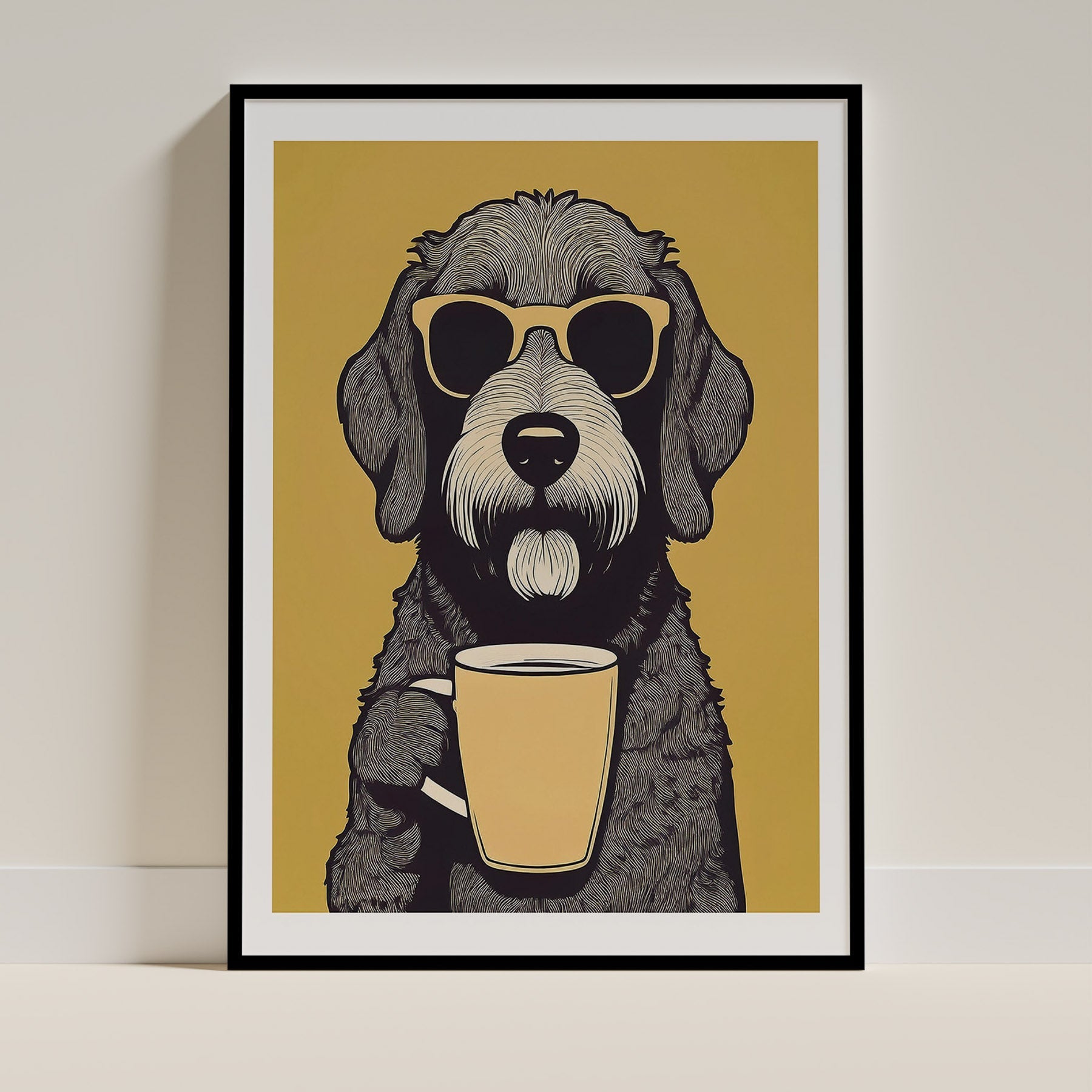 Labradoodle Chillin Coffee Dog image 0
