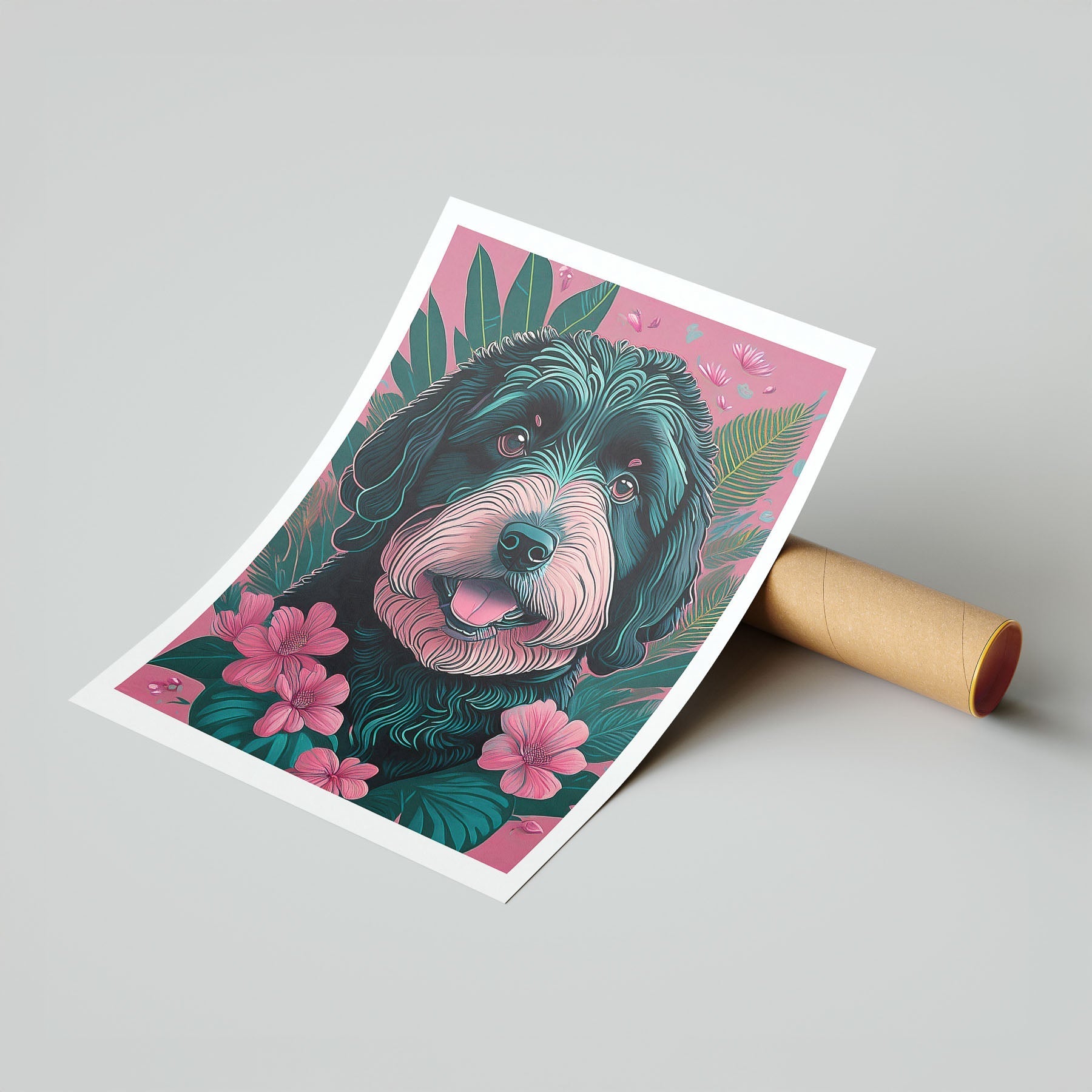 Old English Sheepdog Flowery Dog image 7