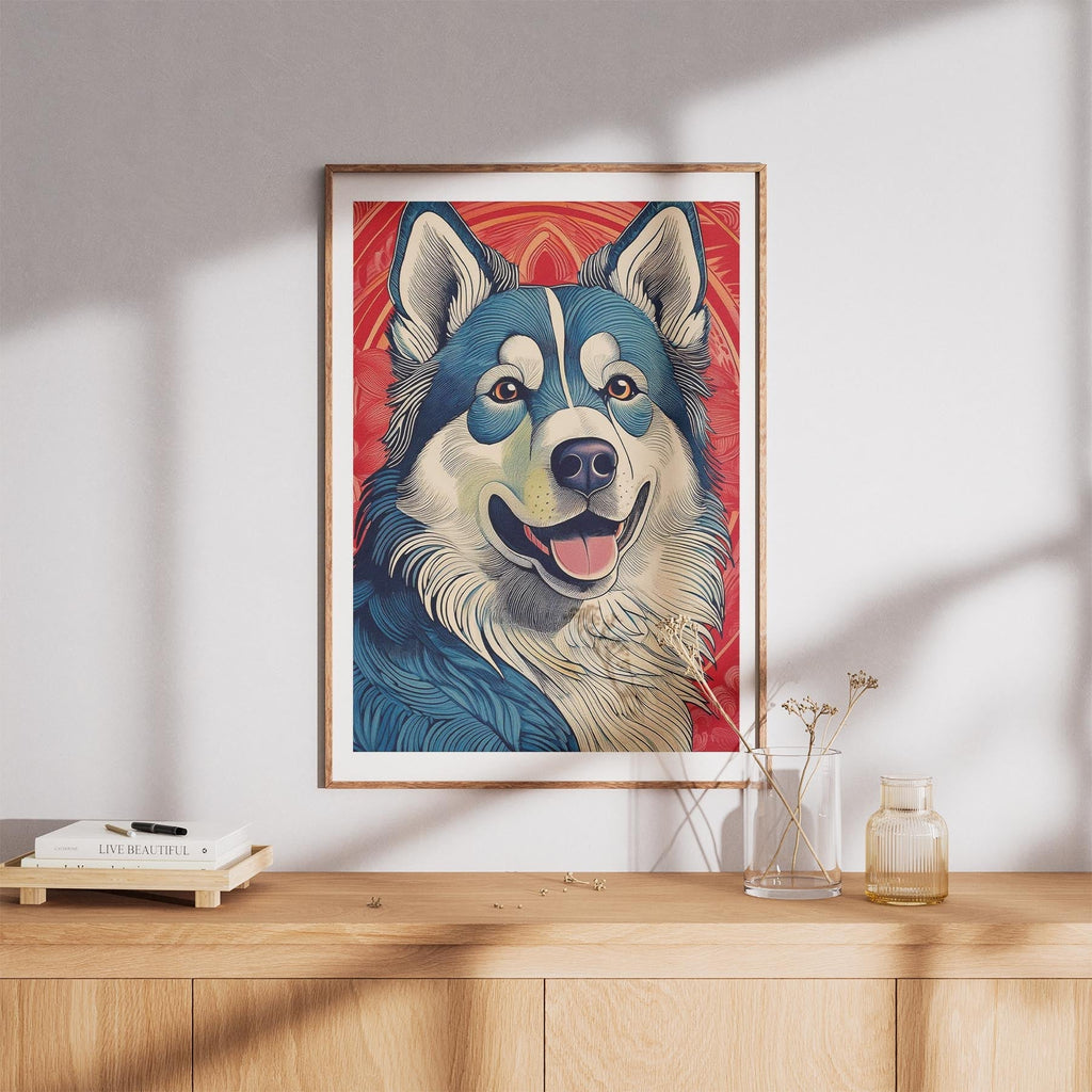 Alaskan Malamute Hokusai Japanese Inspired Dog Series 1 image 8