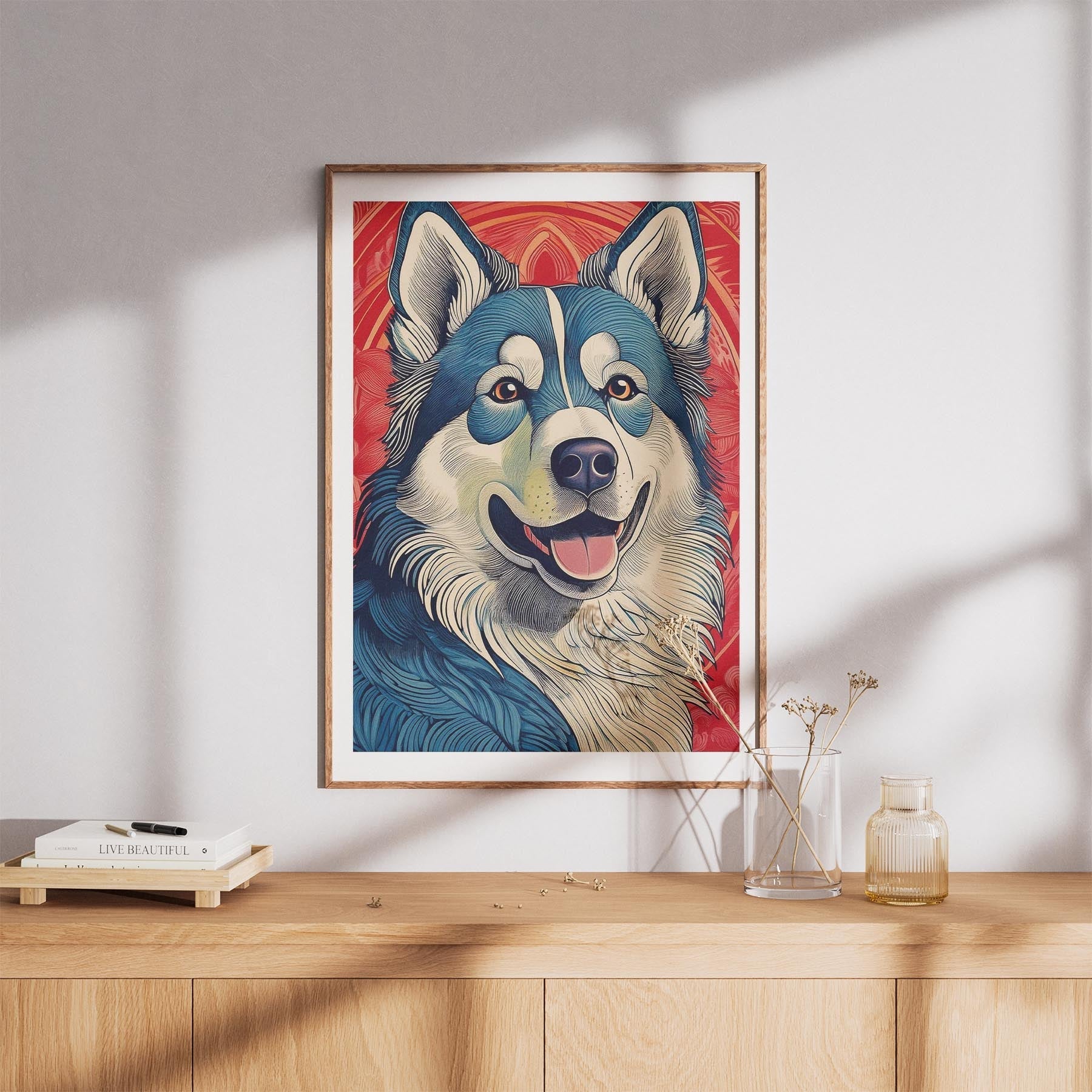 Alaskan Malamute Hokusai Japanese Inspired Dog Series 1 image 8
