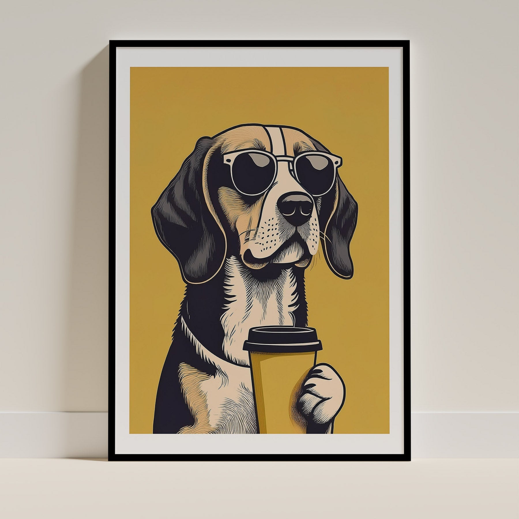 Beagle Chillin Coffee Dog image 0