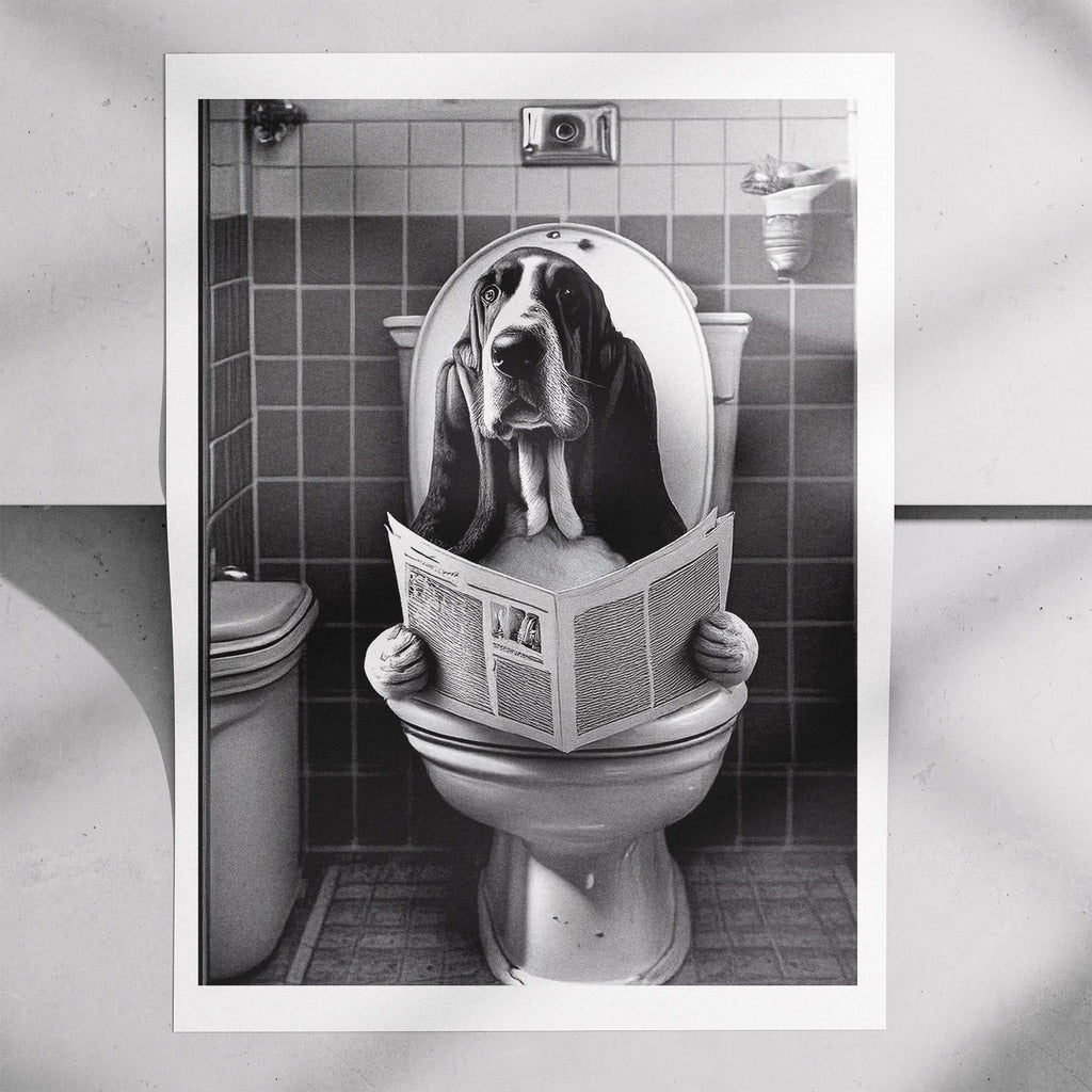 Basset Hound Toilet Humour Dog Series image 7