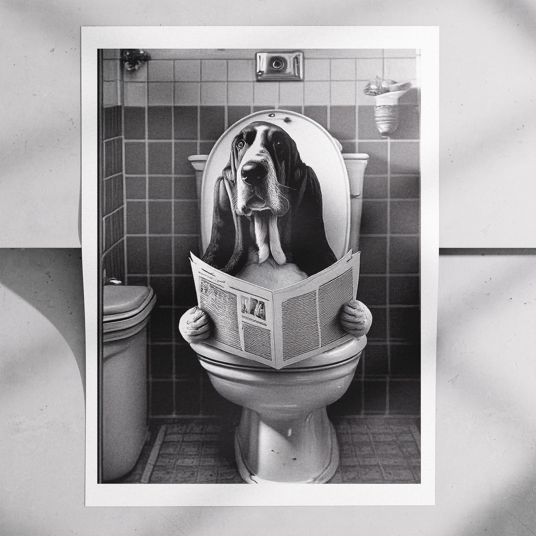 Basset Hound Toilet Humour Dog Series image 7