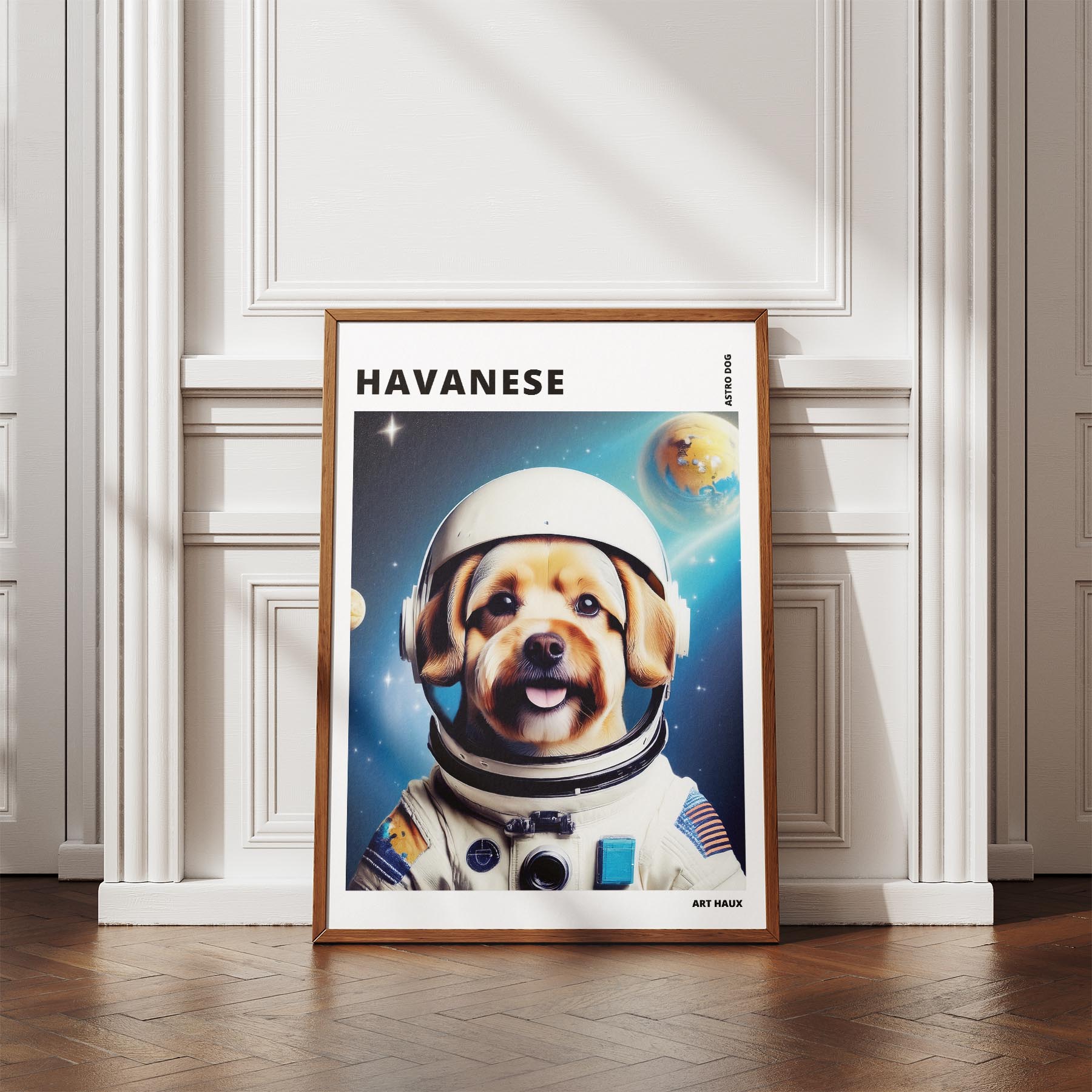 Havanese Astronaut Dog Series with Text Astro Dog image 4