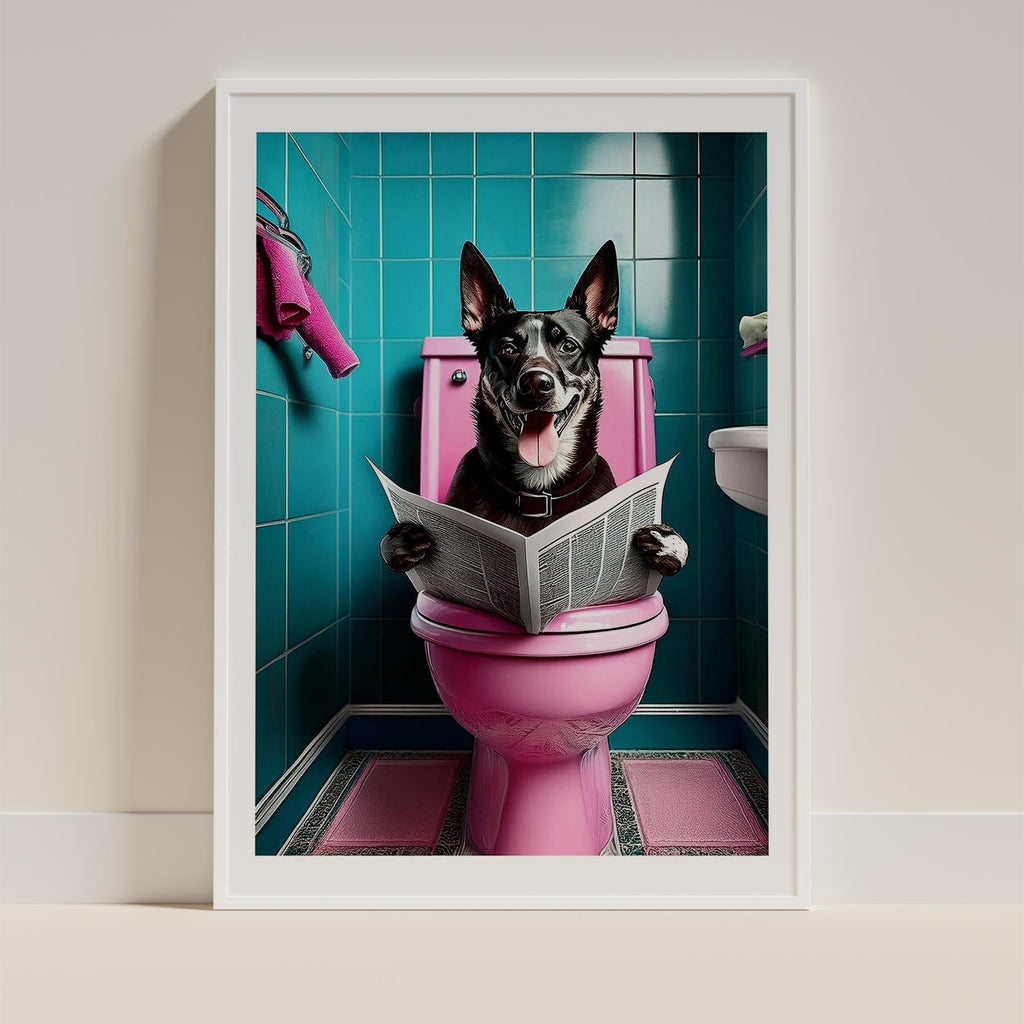 Kelpie Toilet Dogs PInk and Turquise image 9