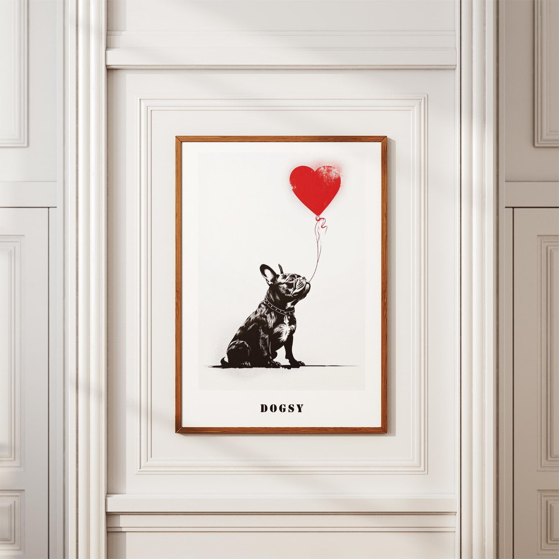 French Bulldog DOGSY Series inspired by the Art of Banksy with text Dogsy image 3