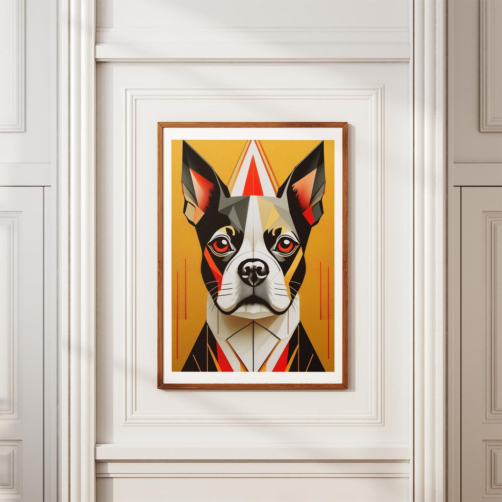 Boston Terrier Geometric Orange Series image 3