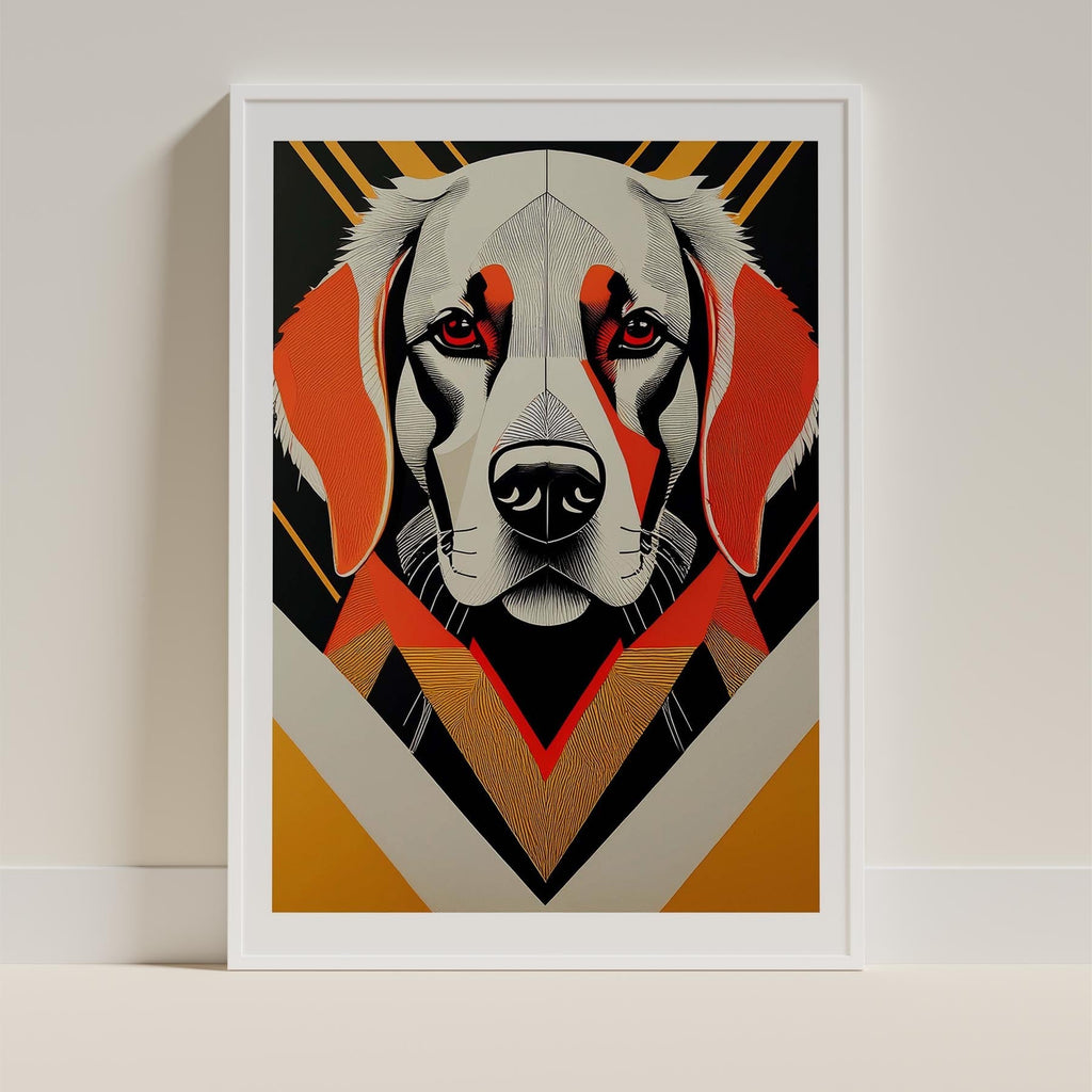 Golden Retriever Geometric Orange Series image 9