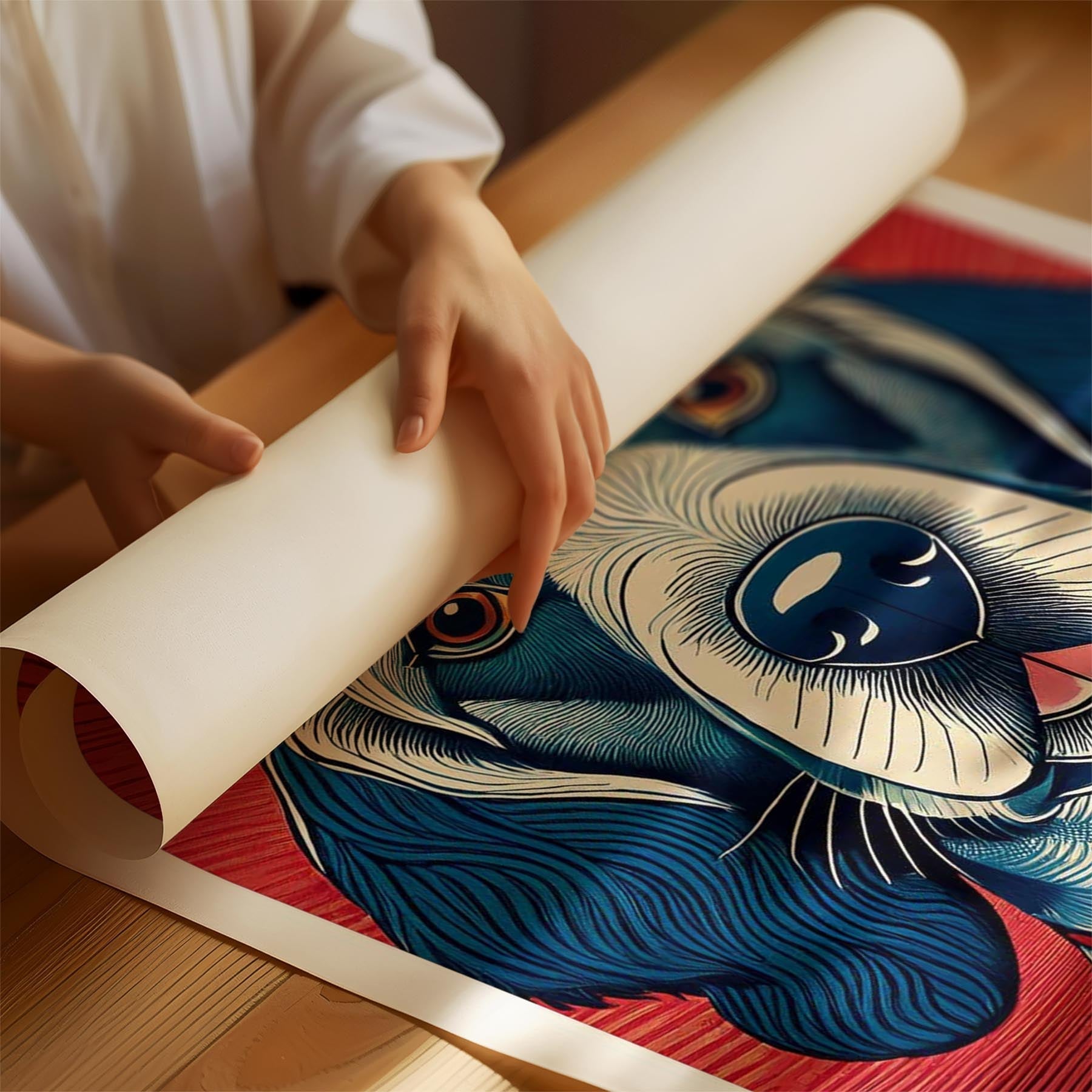 English Setter Hokusai Japanese Inspired Dog Series image 1