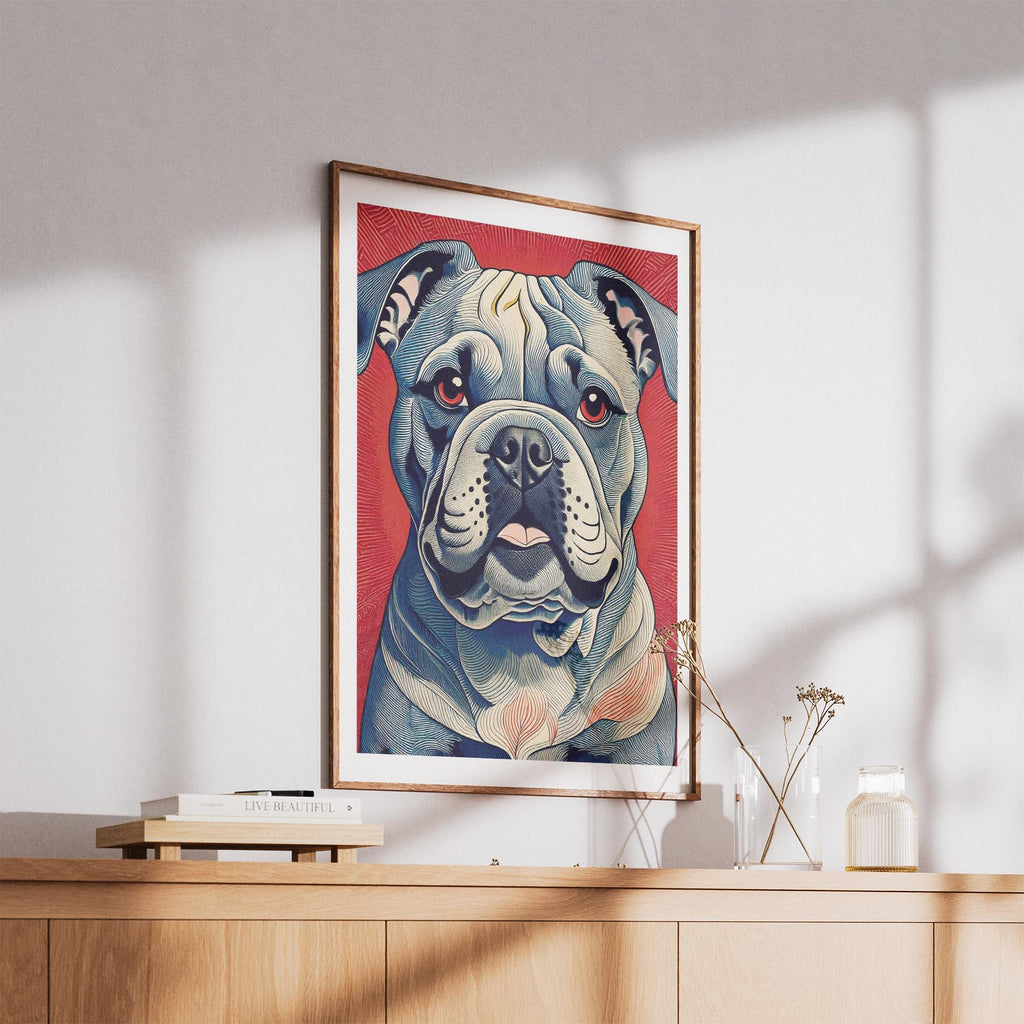 Bulldog Hokusai Japanese Inspired Dog Series 1 image 5