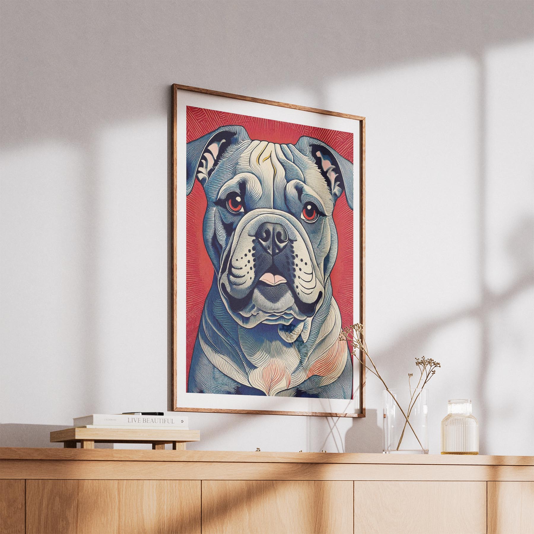 Bulldog Hokusai Japanese Inspired Dog Series 1 image 5