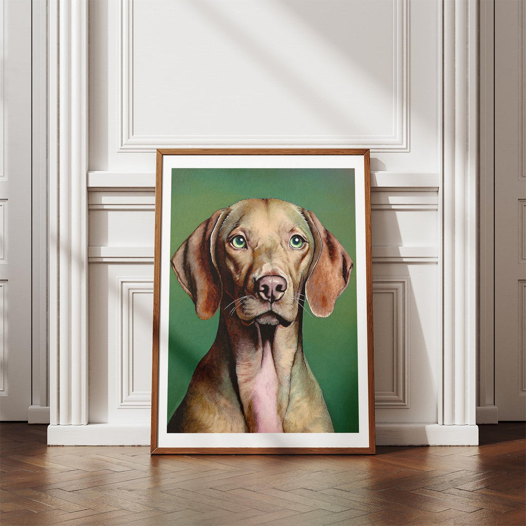 Hungarian Vizsla Green Painted Series image 4