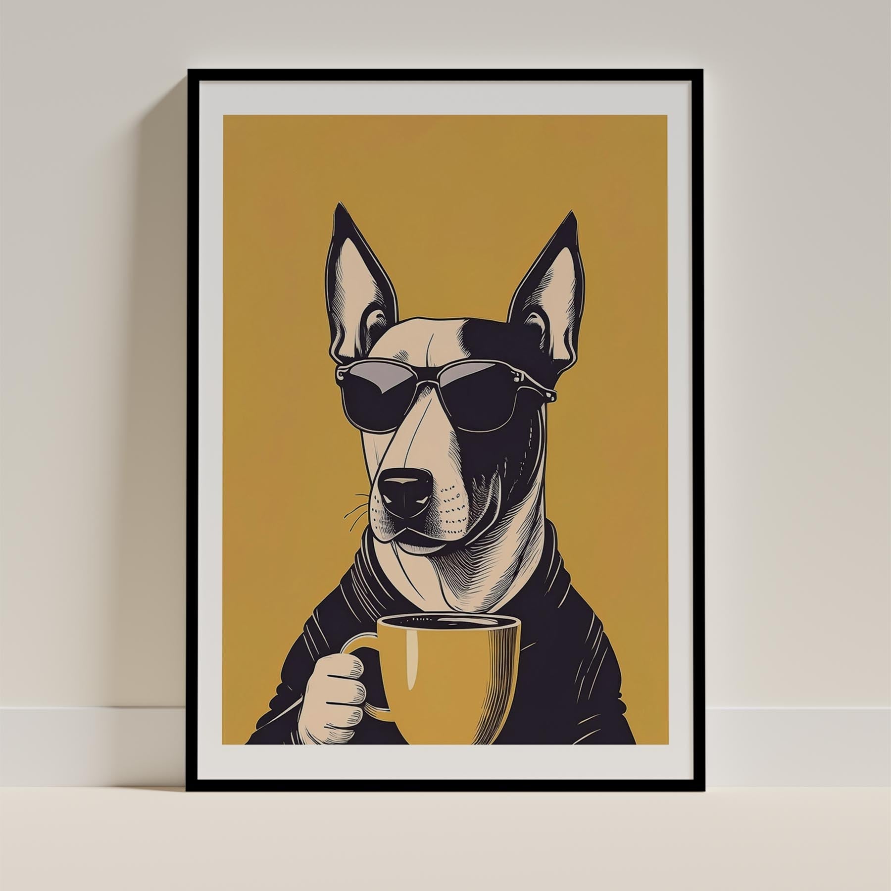 Bull Terrier Chillin Coffee Dog image 11