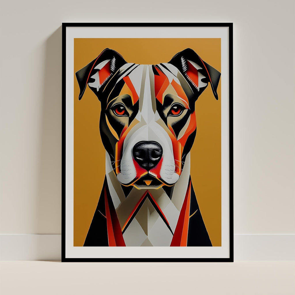 American Staffordshire Terrier Geometric Orange Series image 0