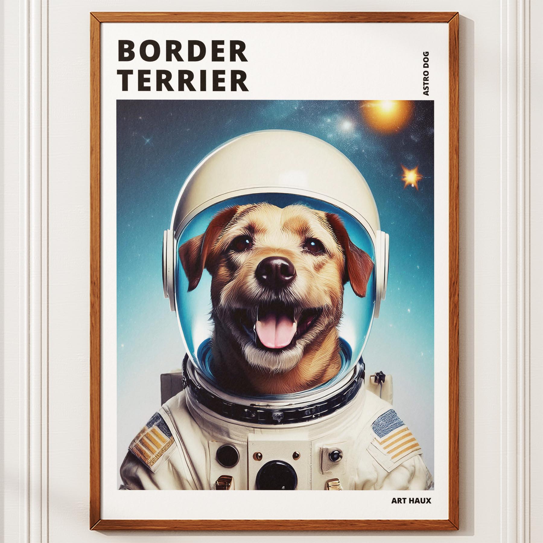 Border Terrier Astronaut Dog Series with Text Astro Dog image 10