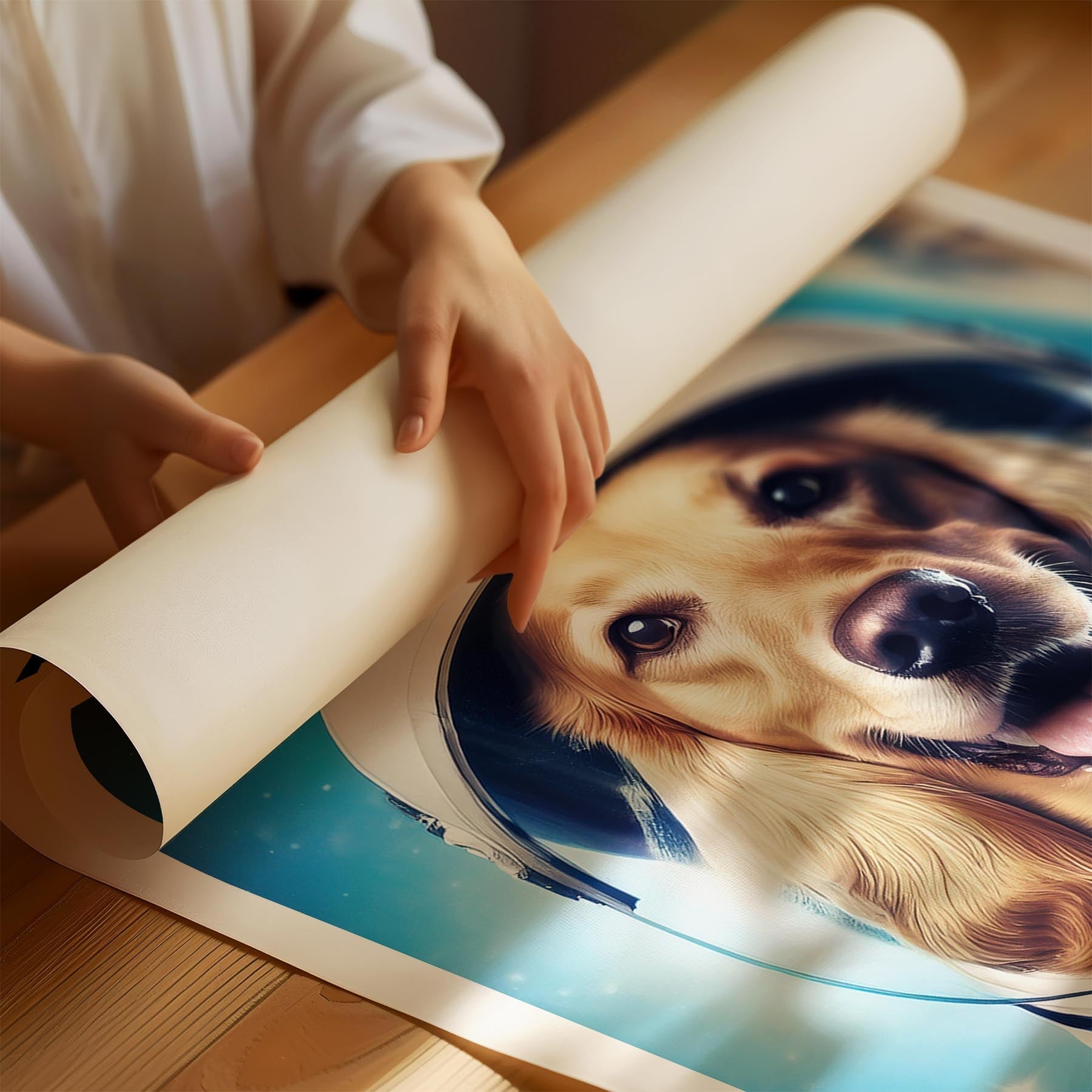 Afghan Astronaut Dog Series with Text Astro Dog image 2