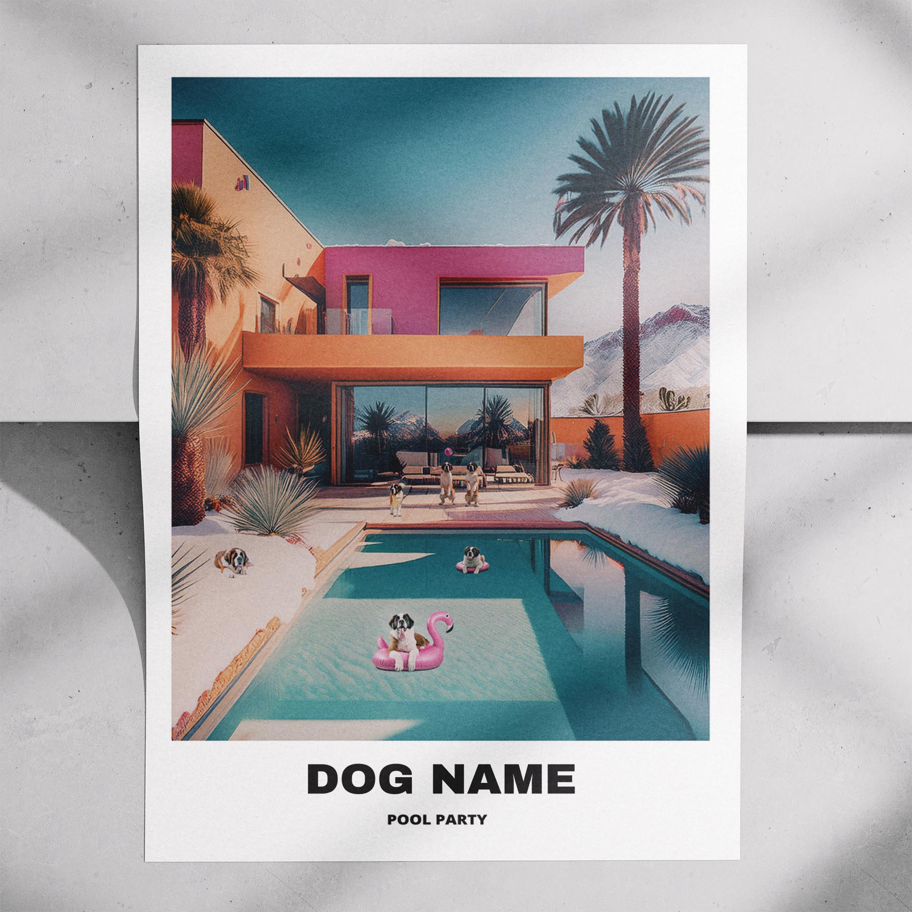 Saint Bernard Custom Pool Party WITH TEXT image 7